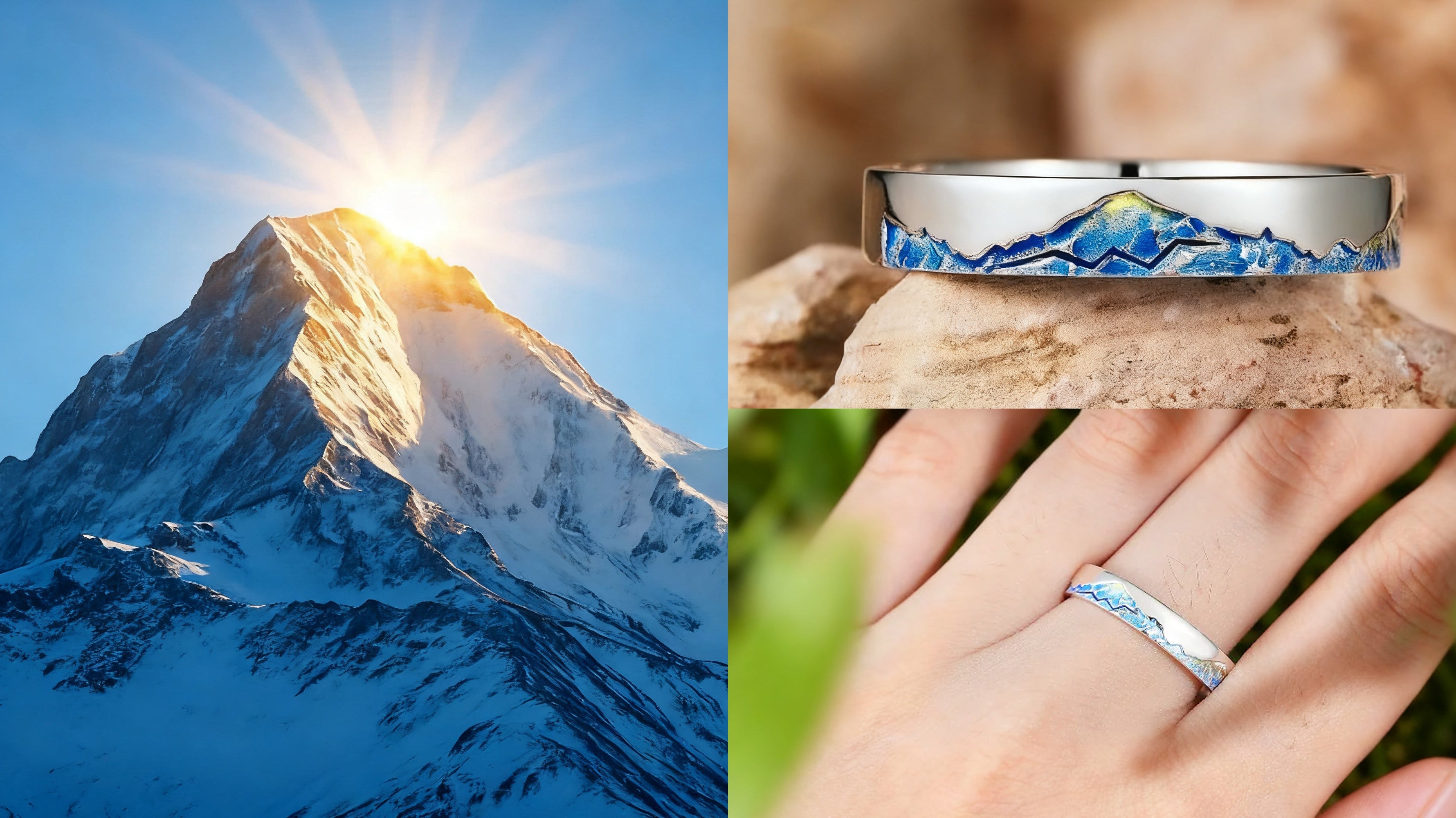 Enamel Wedding Rings