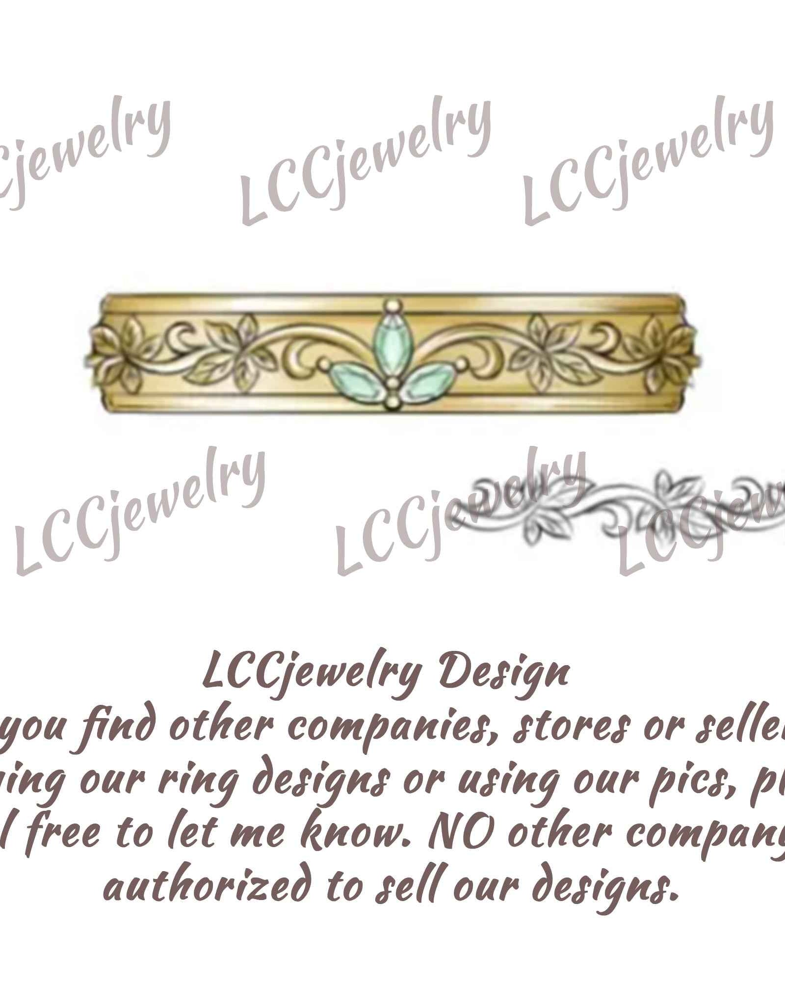 Leaf Inspired | Grape Leaf Custom Men's Wedding Band