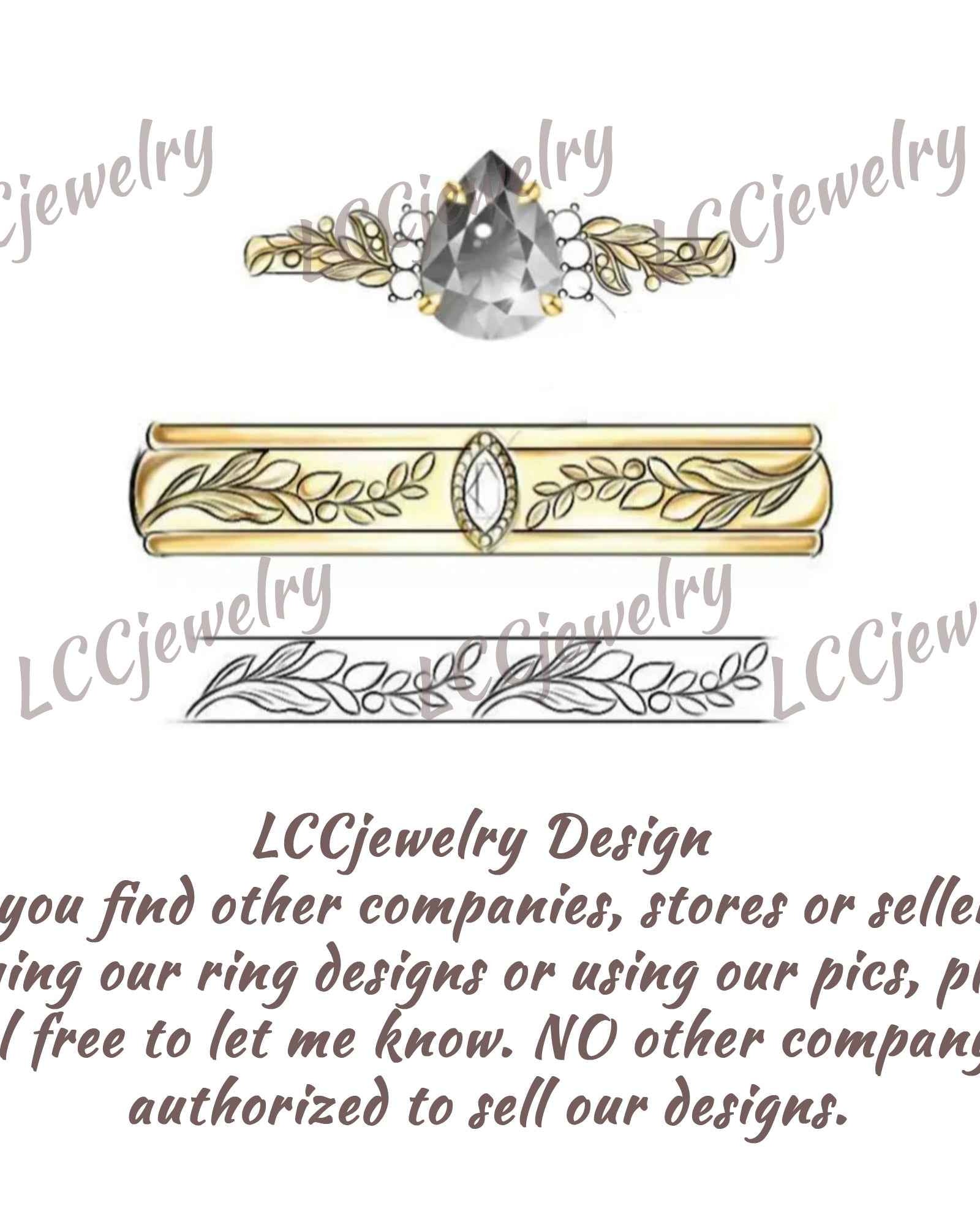 Floral Inspired | Lavender Design Alexandrite Engagement Ring