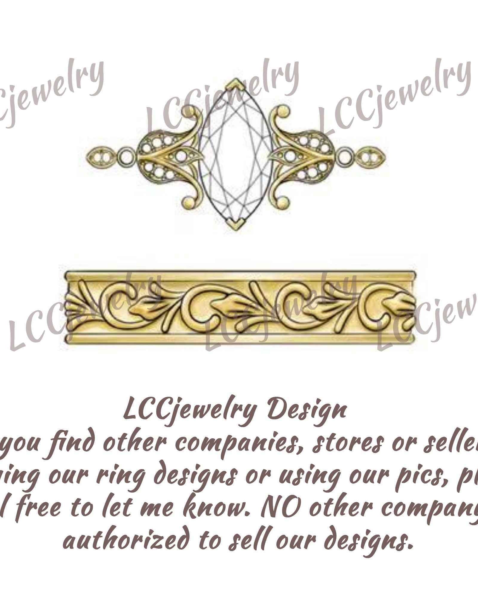 Floral Inspired | 2pcs Iris Design Papalacha Couple Rings