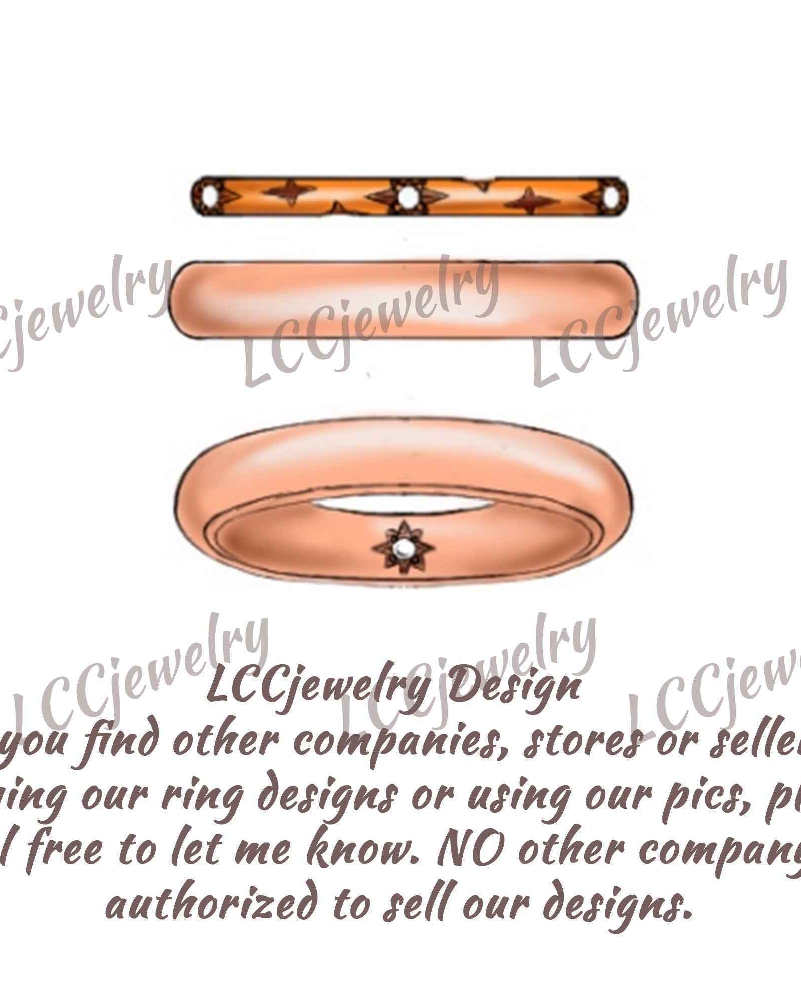 Star Inspired | Sandstone Mens Wedding Band