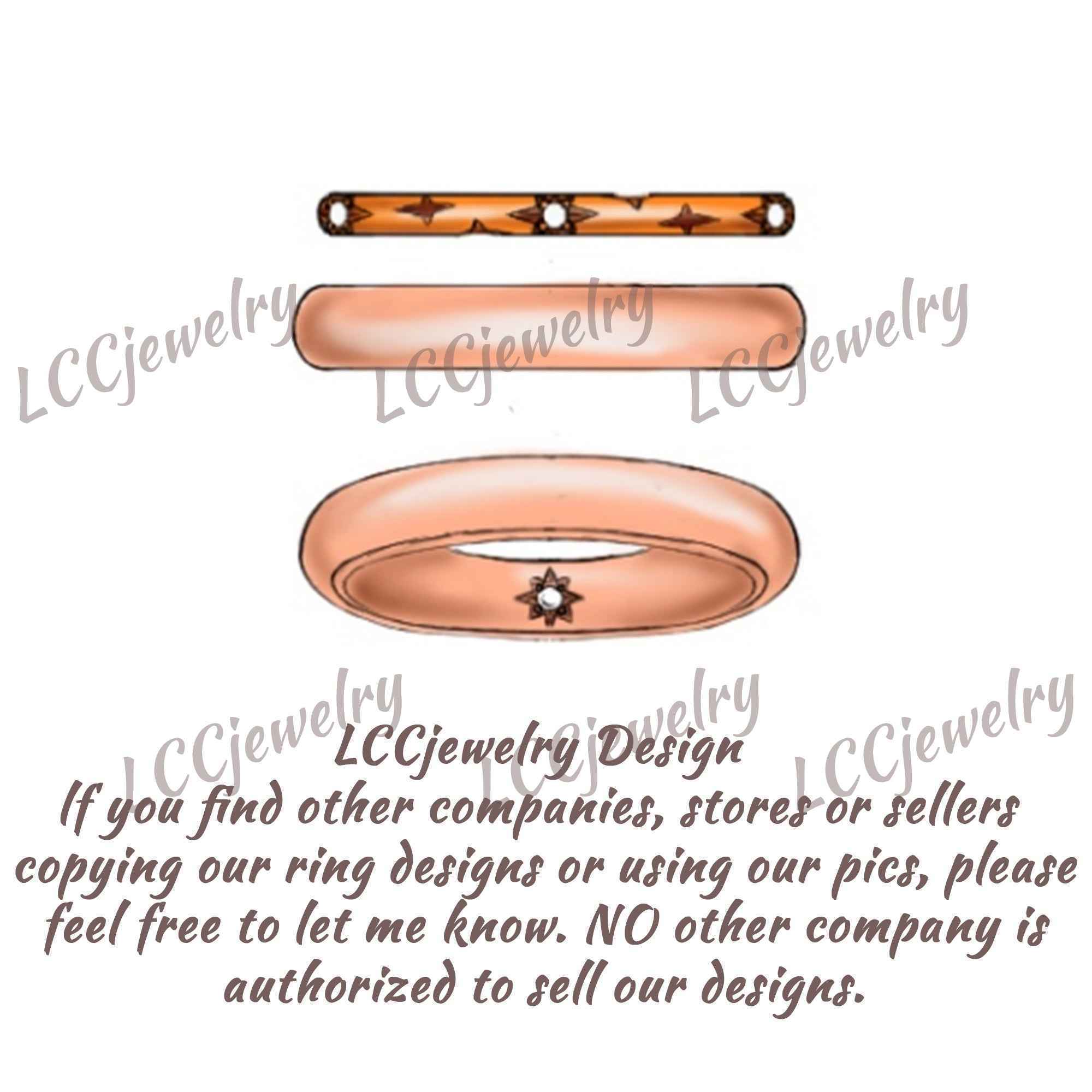 Star Inspired | Sandstone Mens Wedding Band