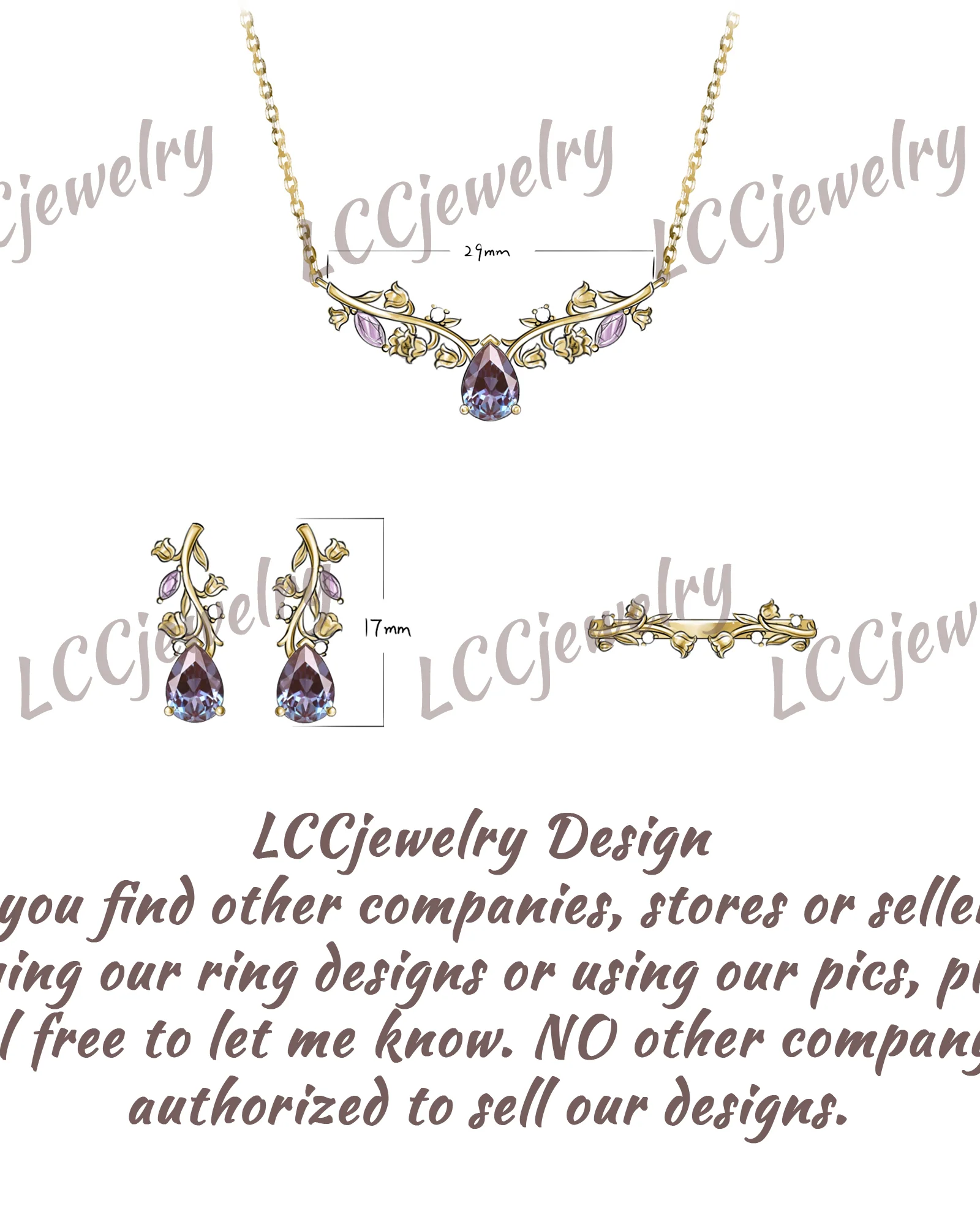 Floral Inspired | Lily of the valley Design Curved Wedding Band Nature Inspired Yellow Gold Wedding Band - LCCjewelry