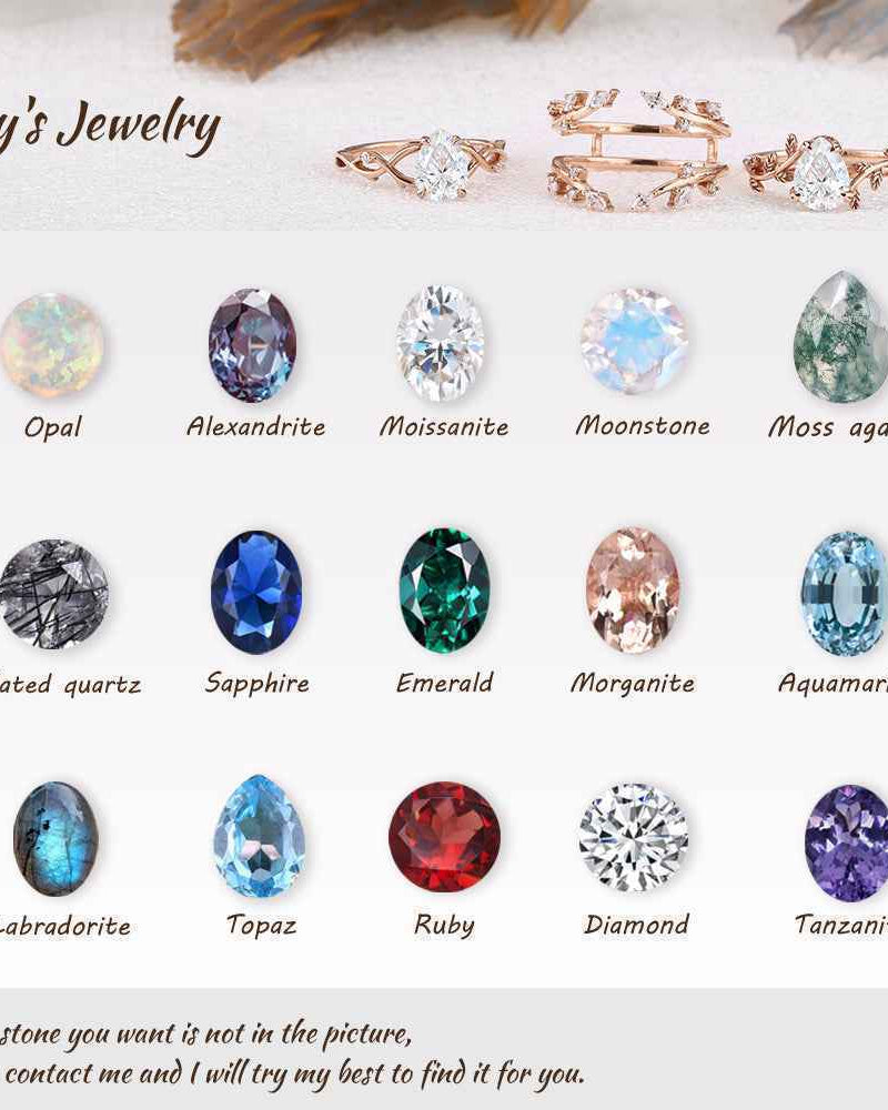 Floral Inspired | Emerald and Citrine Enhancer Wedding Band