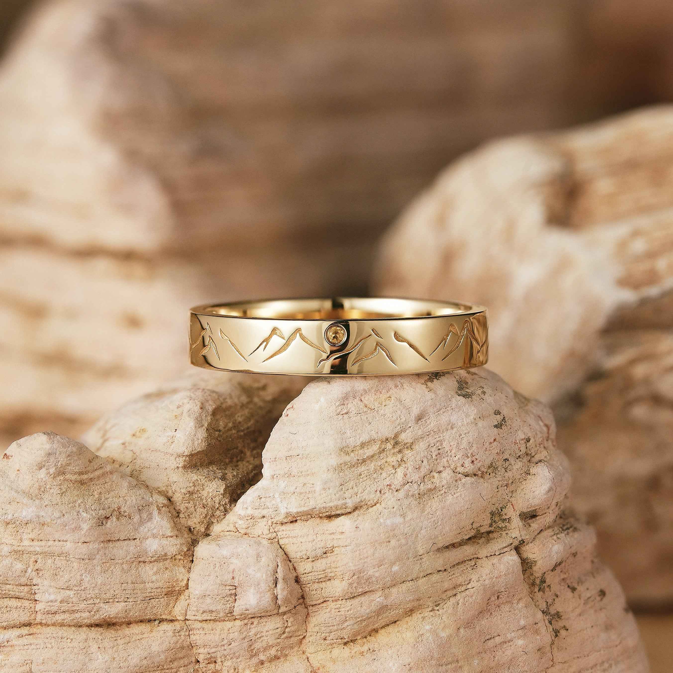 Sea Inspired | Wave Pattern Design Wedding Band Ocean