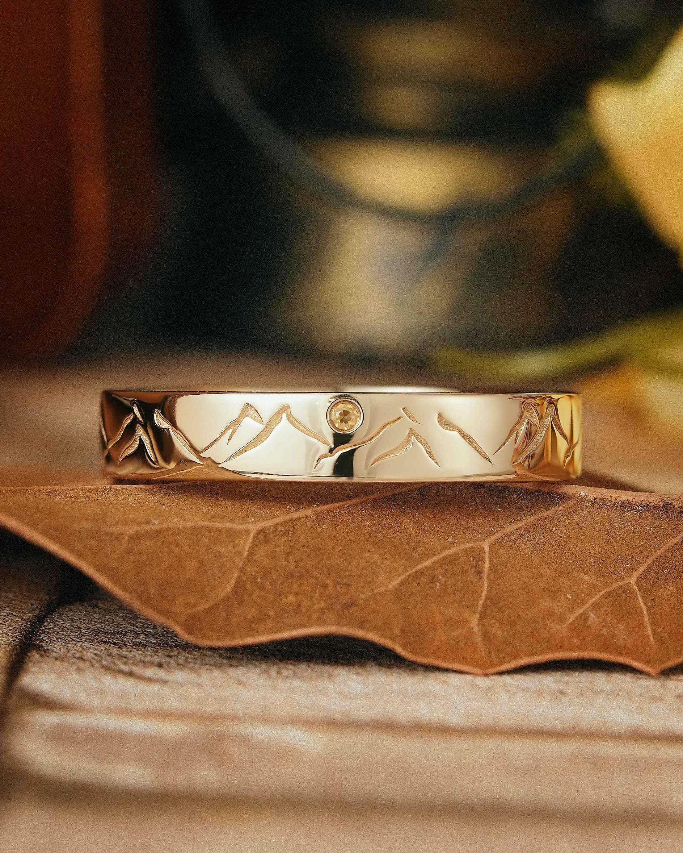Sea Inspired | Wave Pattern Design Wedding Band Ocean