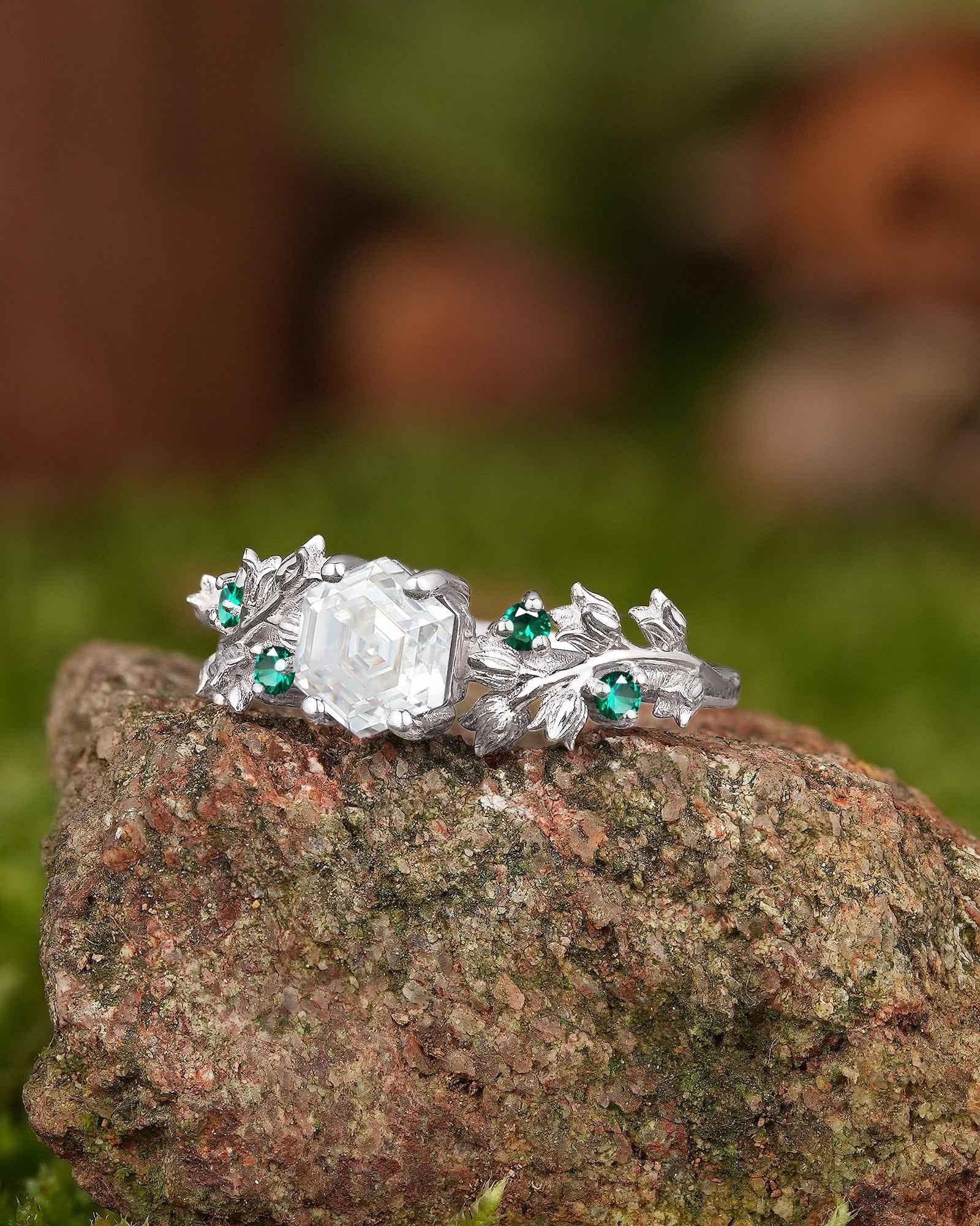 Floral Inspired | Lily Of The Valley Design Moissanite Engagement Ring