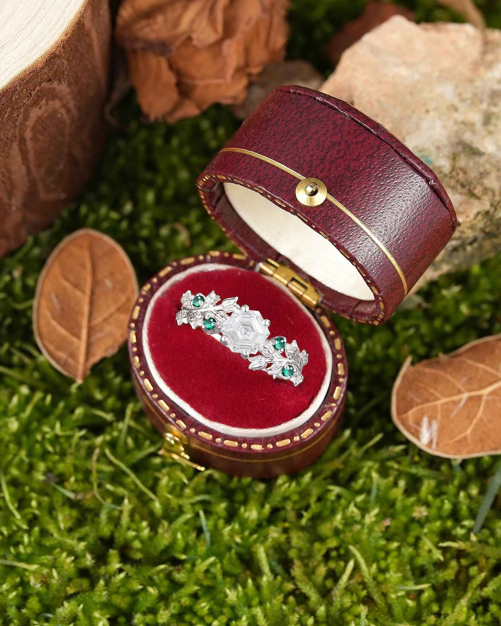 Floral Inspired | Lily Of The Valley Design Moissanite Engagement Ring