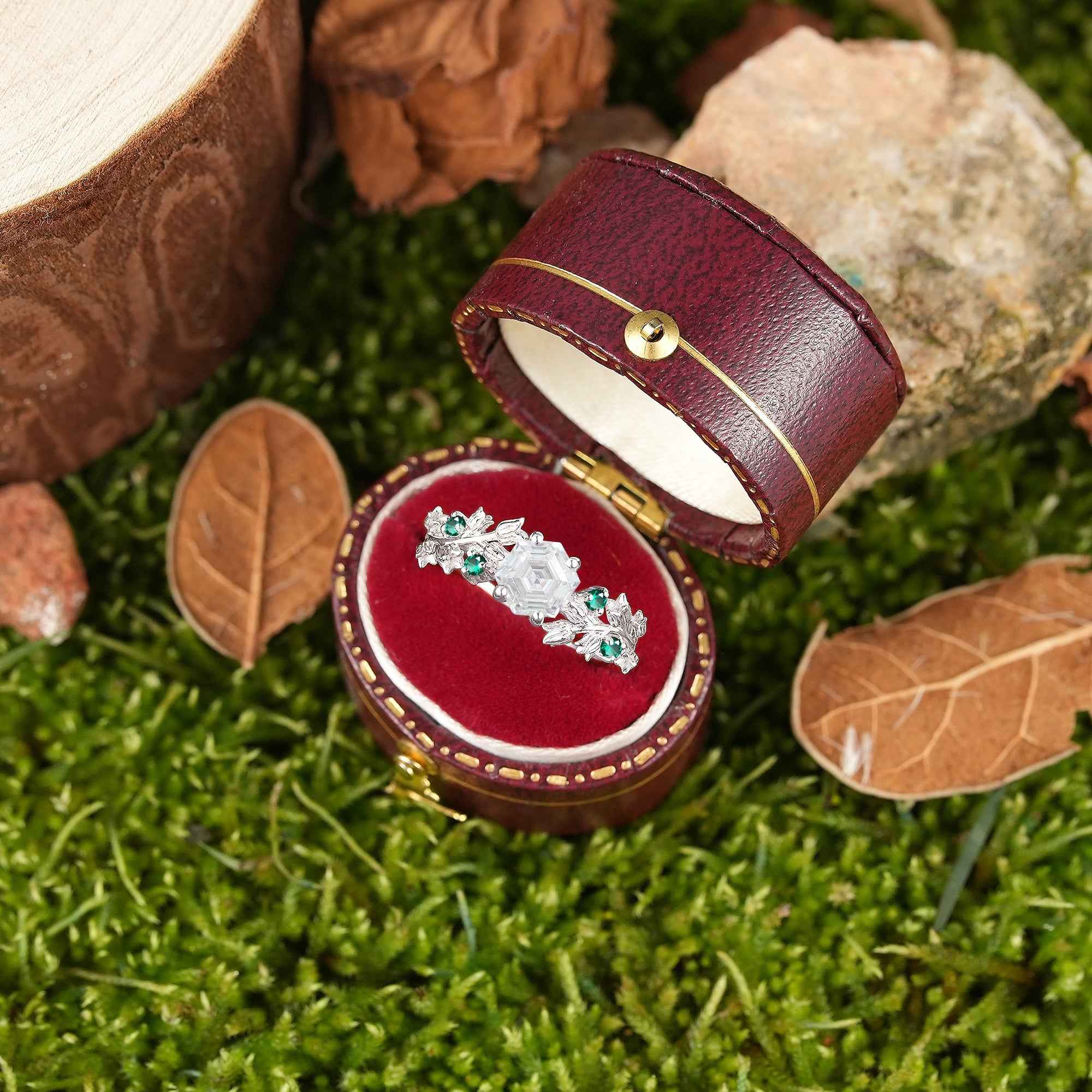 Floral Inspired | Lily Of The Valley Design Moissanite Engagement Ring