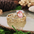 Leaf Inspired | 3pcs Papalacha Leaf Clover Design Couple Rings Set (Copy)
