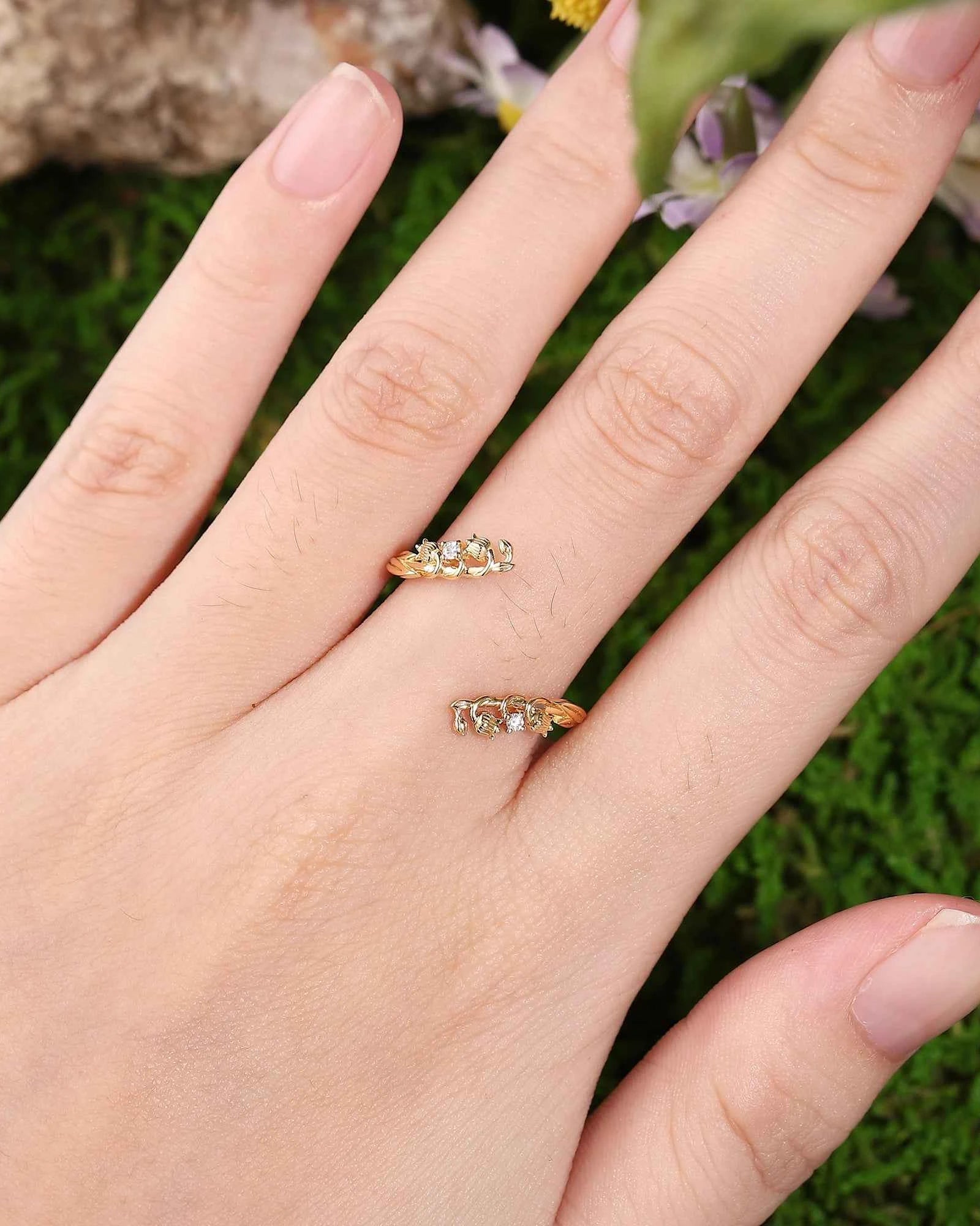 Floral Inspired | Lily of the Valley Design Enhancer Wedding Band