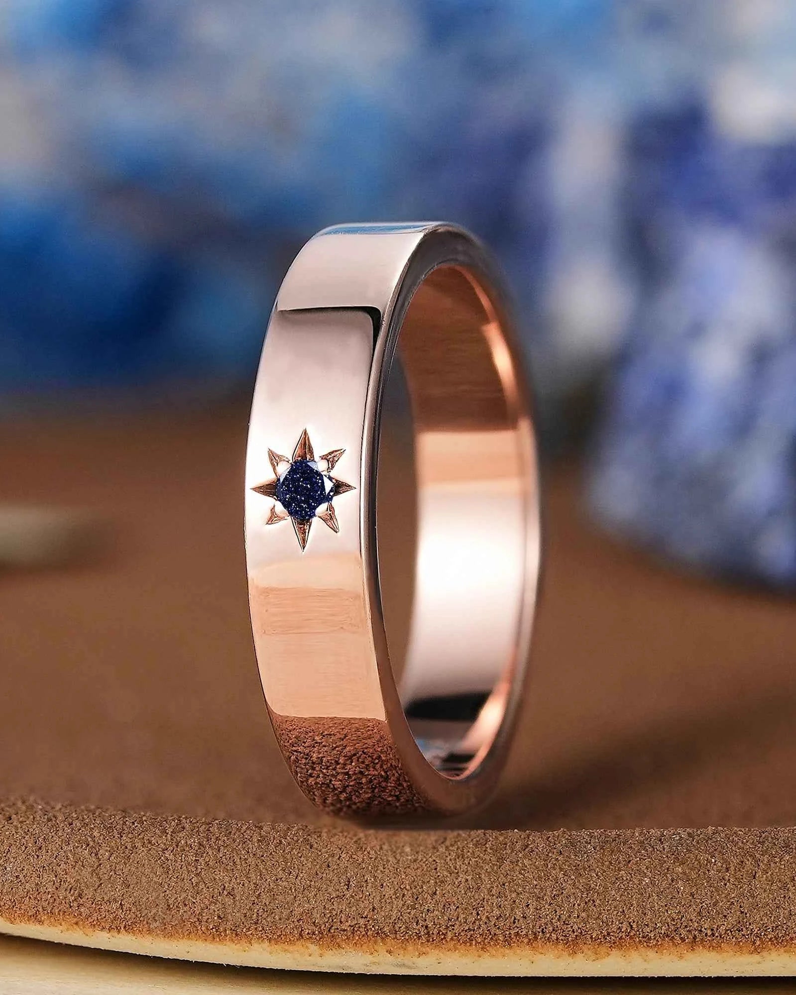 Star Inspired | Sandstone Mens Wedding Band