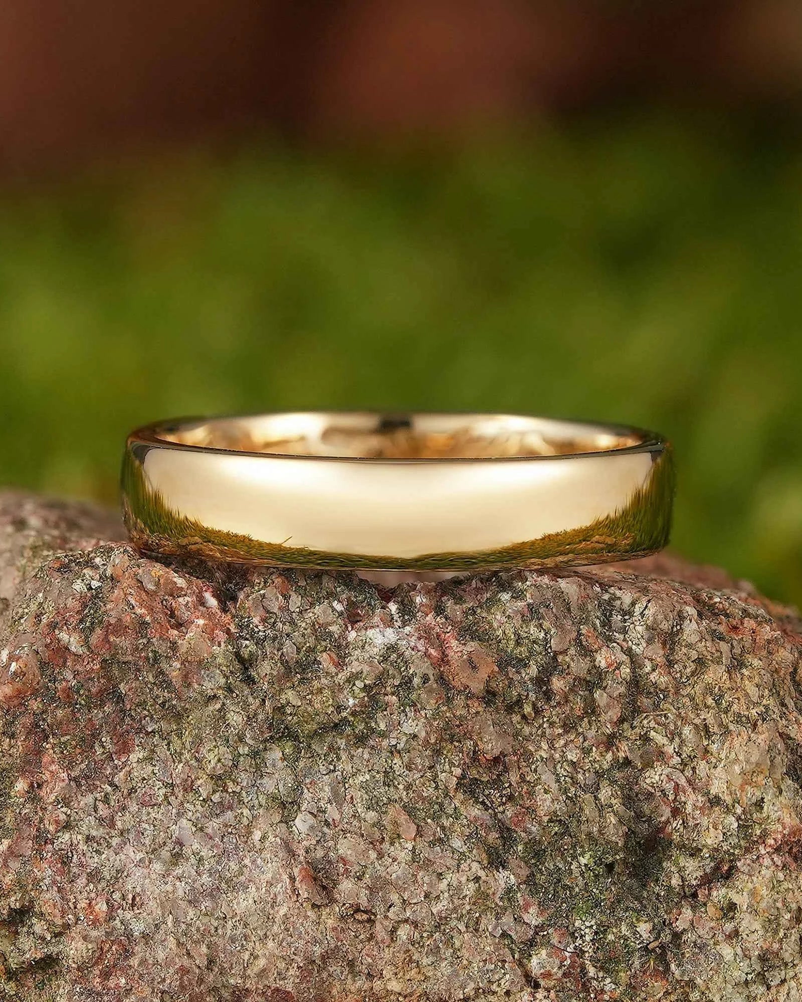 Floral Inspired | Moning Glory Design Gold Wedding Band