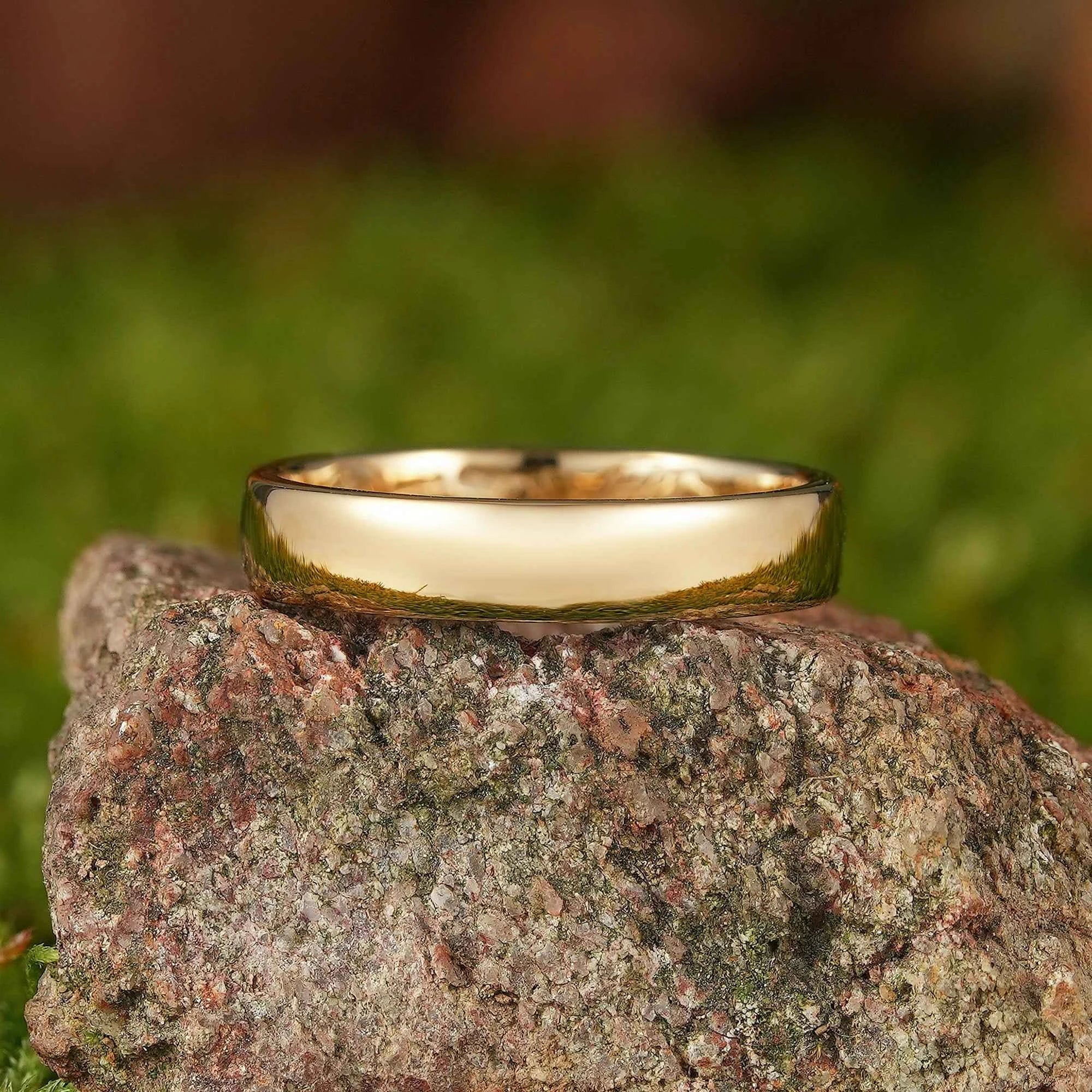 Floral Inspired | Moning Glory Design Gold Wedding Band