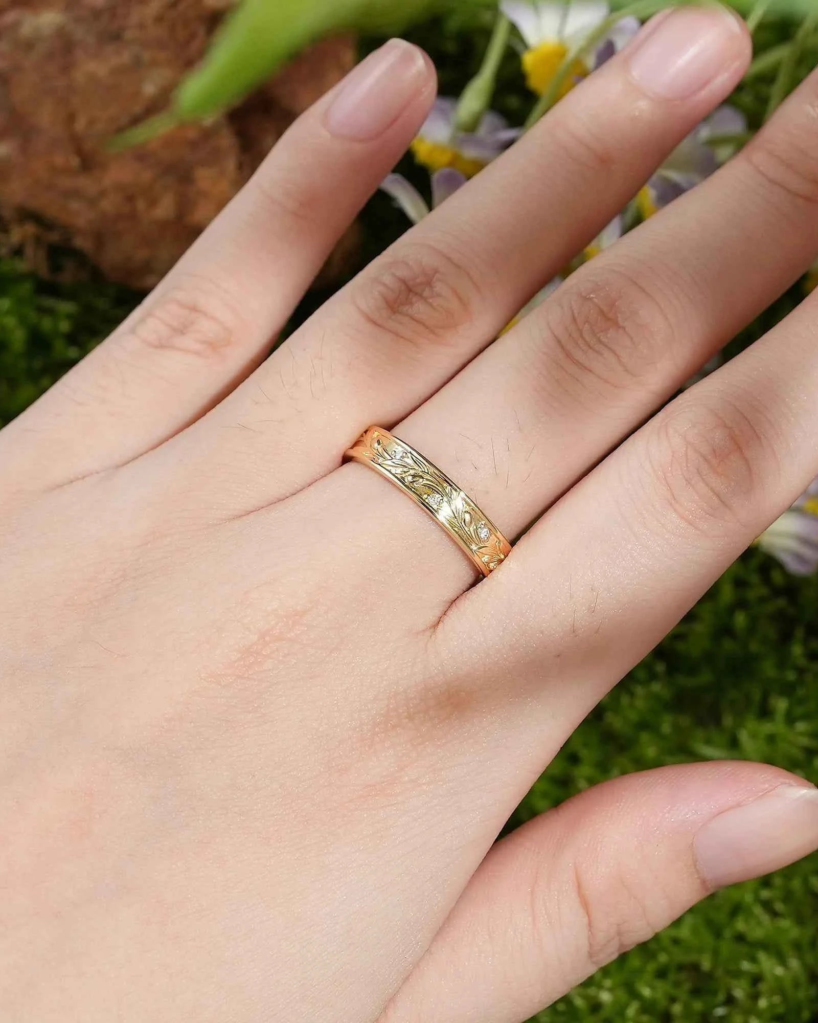 Halloween Theme Design Ruby Wedding Band