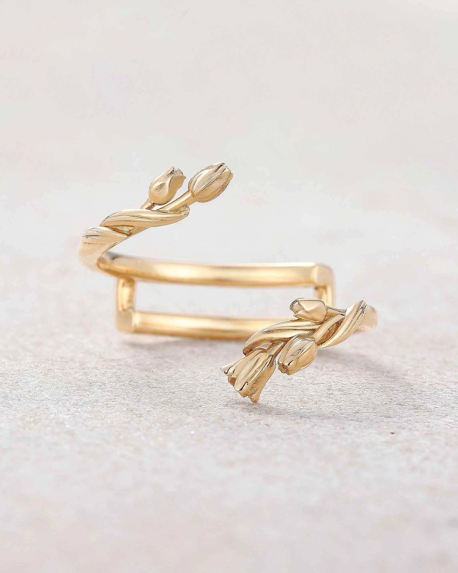 Floral Inspired | Tulip Design Enhancer Wedding Band