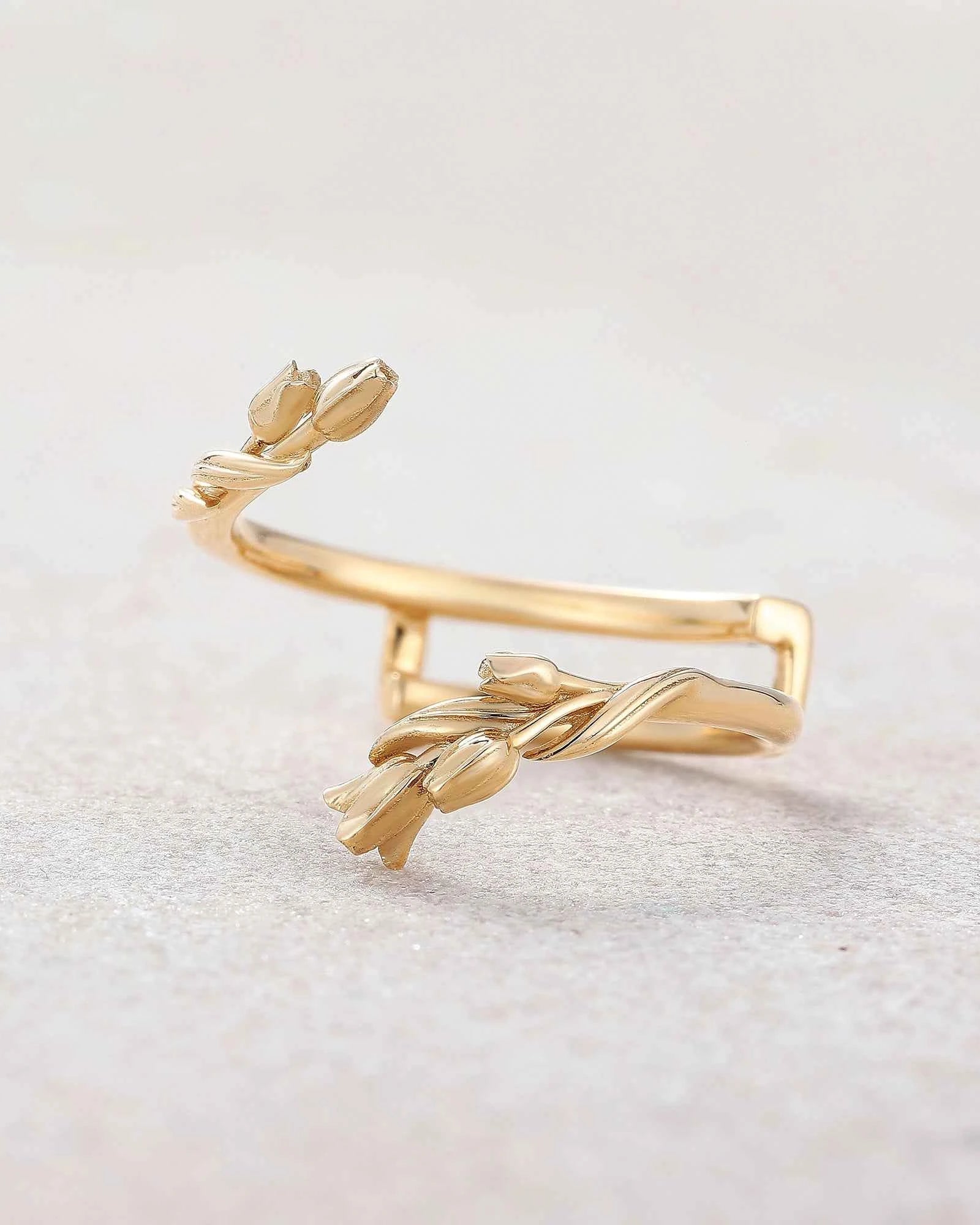 Floral Inspired | Tulip Design Enhancer Wedding Band