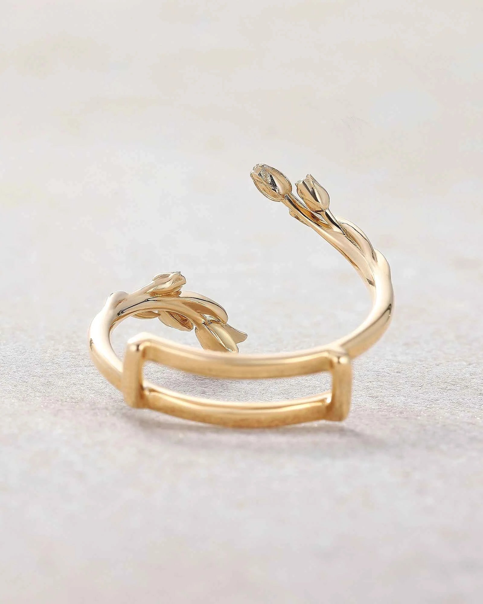 Floral Inspired | Tulip Design Enhancer Wedding Band
