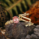 Floral Inspired | 2pc Papalacha Tulip Engagement Ring Set