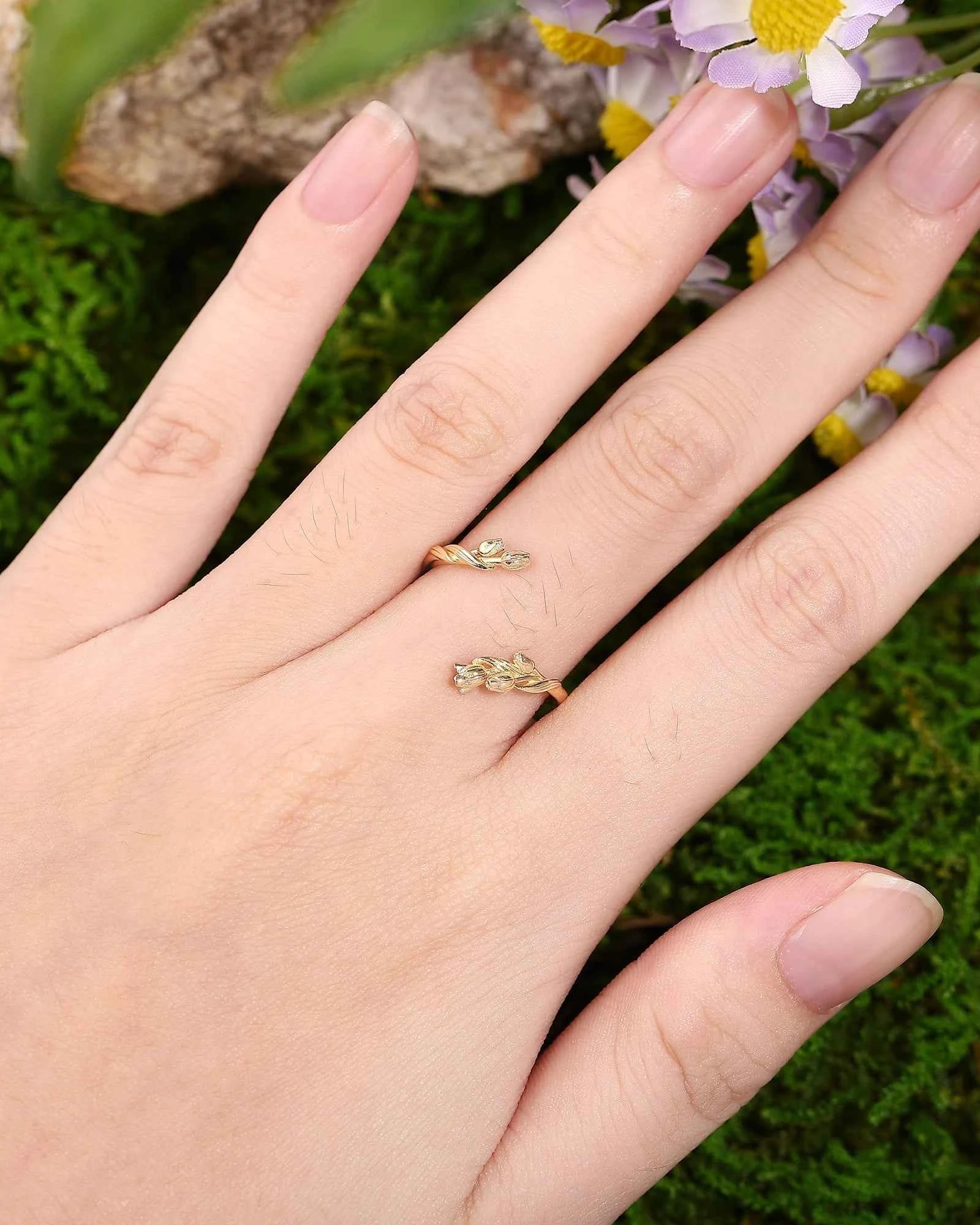 Floral Inspired | Tulip Design Enhancer Wedding Band