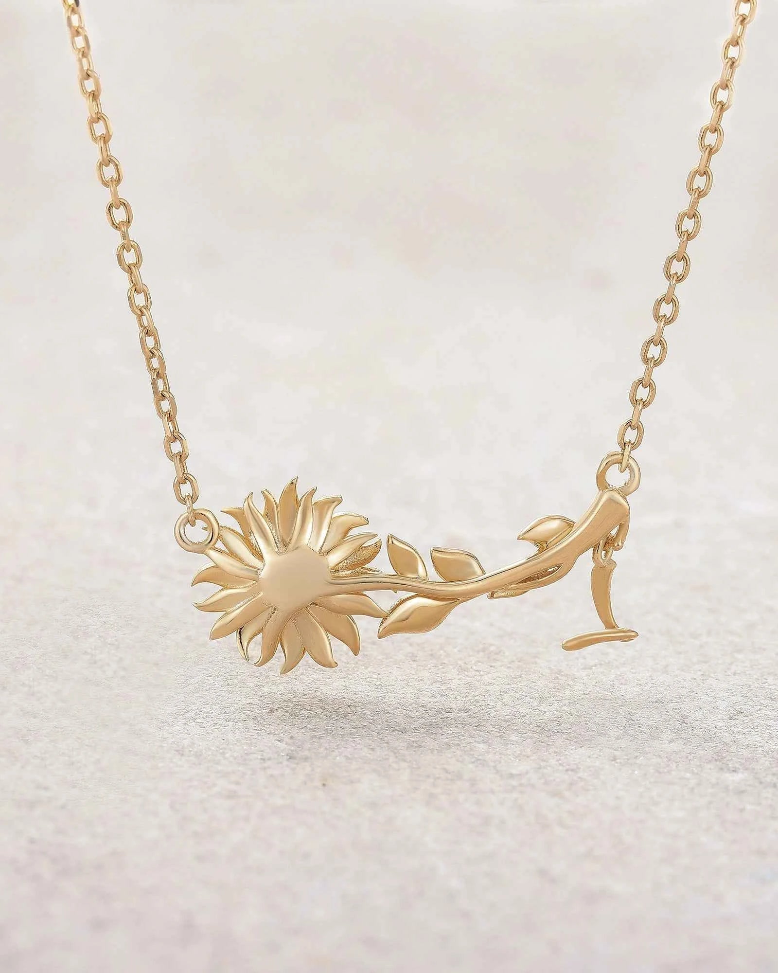 Floral Inspired | Sunflower Design Pendant Necklace