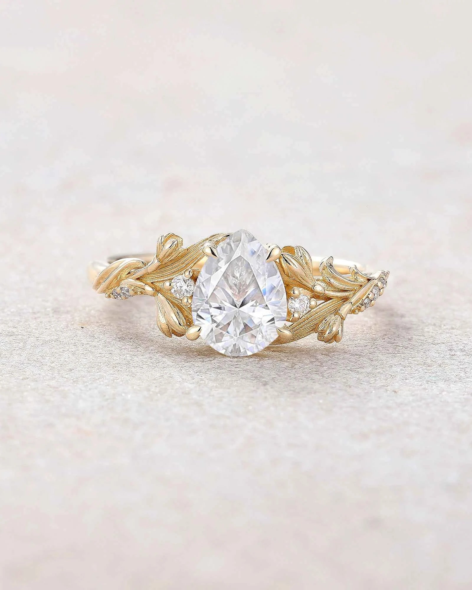 Floral Inspired | Snowdrop Design Moissanite Engagement Ring