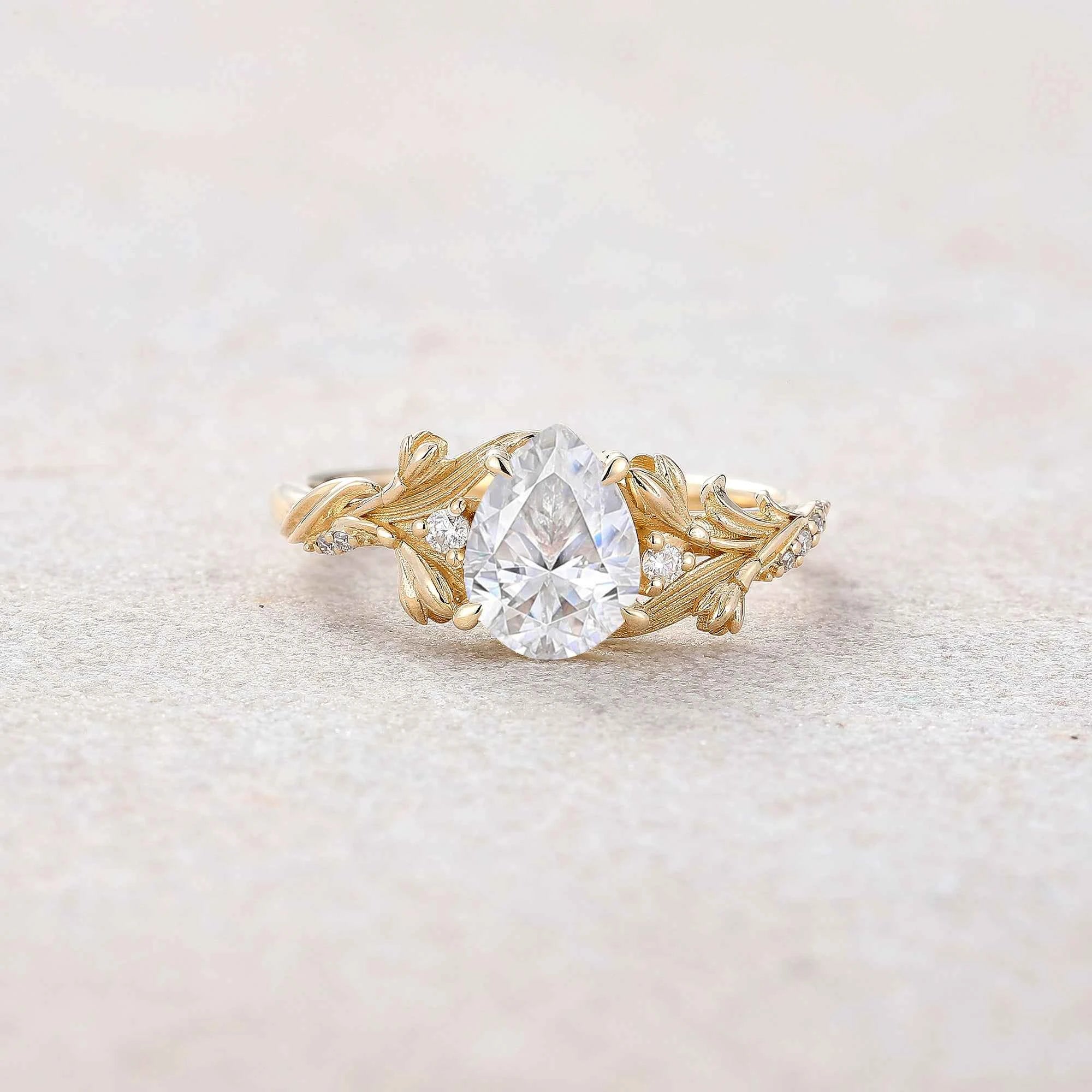 Floral Inspired | Snowdrop Design Moissanite Engagement Ring