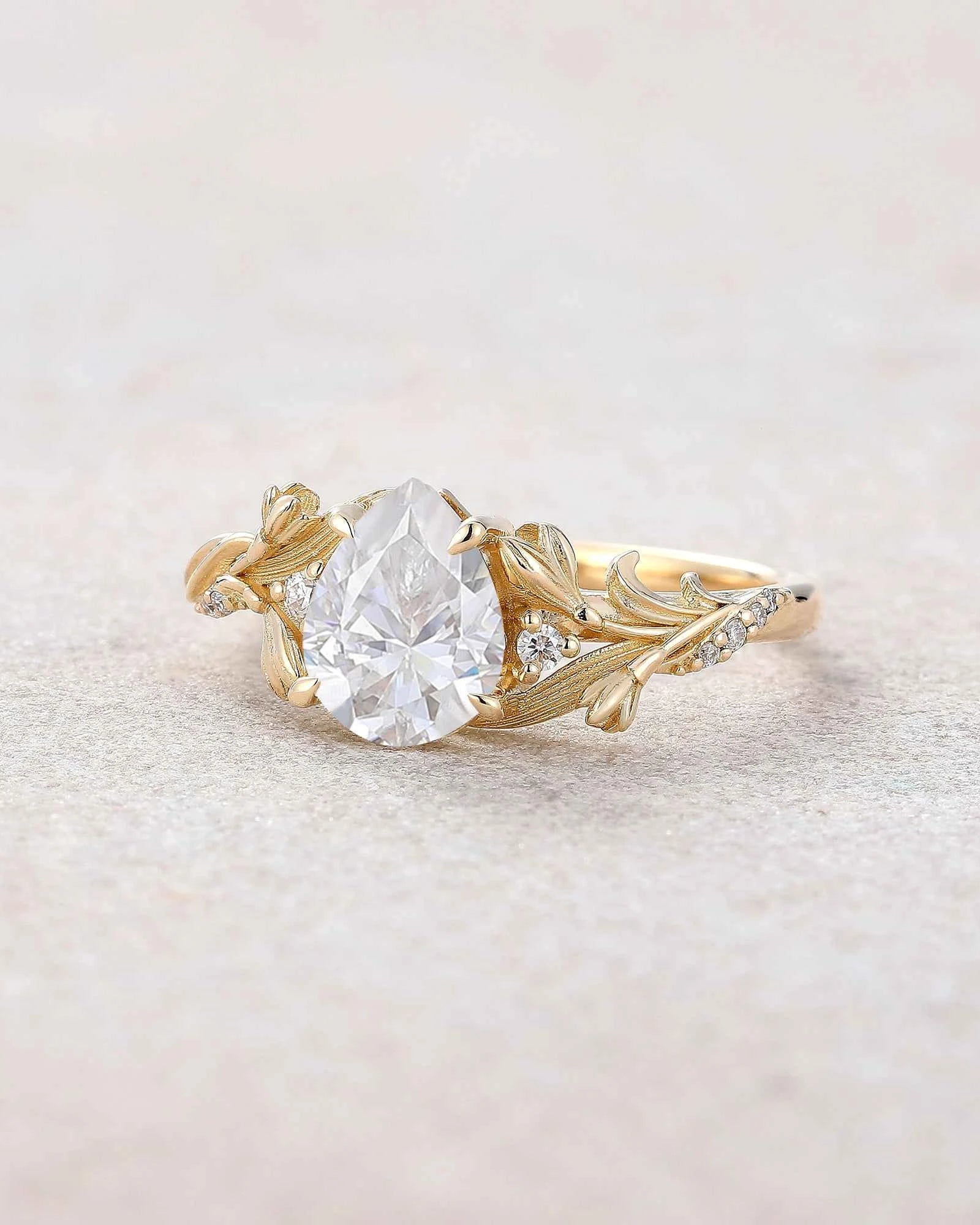 Floral Inspired | Snowdrop Design Moissanite Engagement Ring