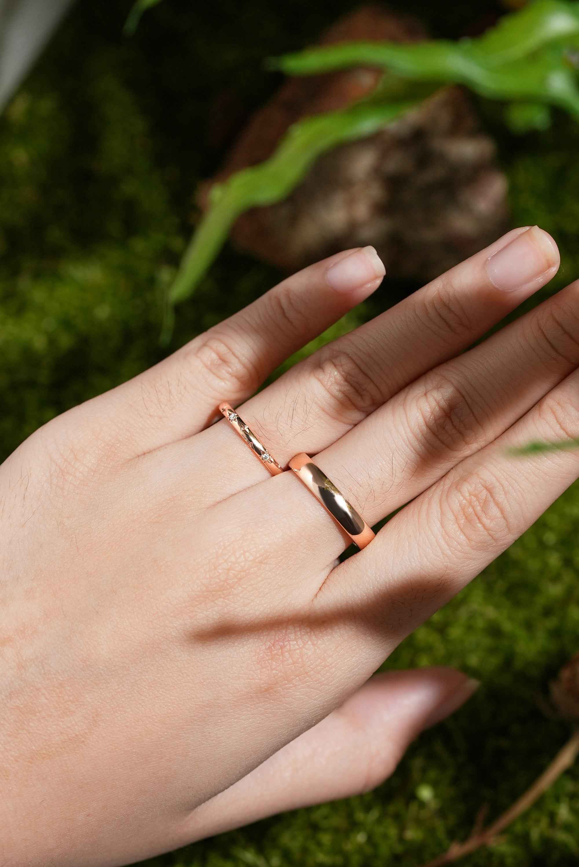 Star Inspired | 2pc Star Design Couple Rings Set For Men and Women