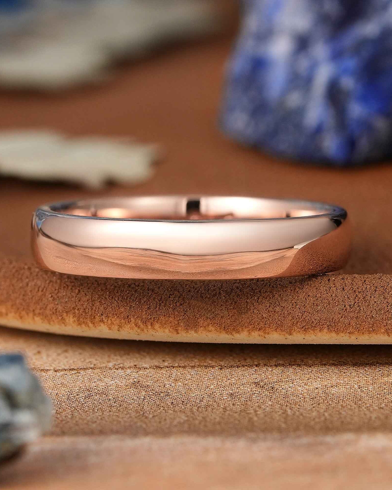 Moon Inspired | Unique Moon Design Sapphire Wedding Band