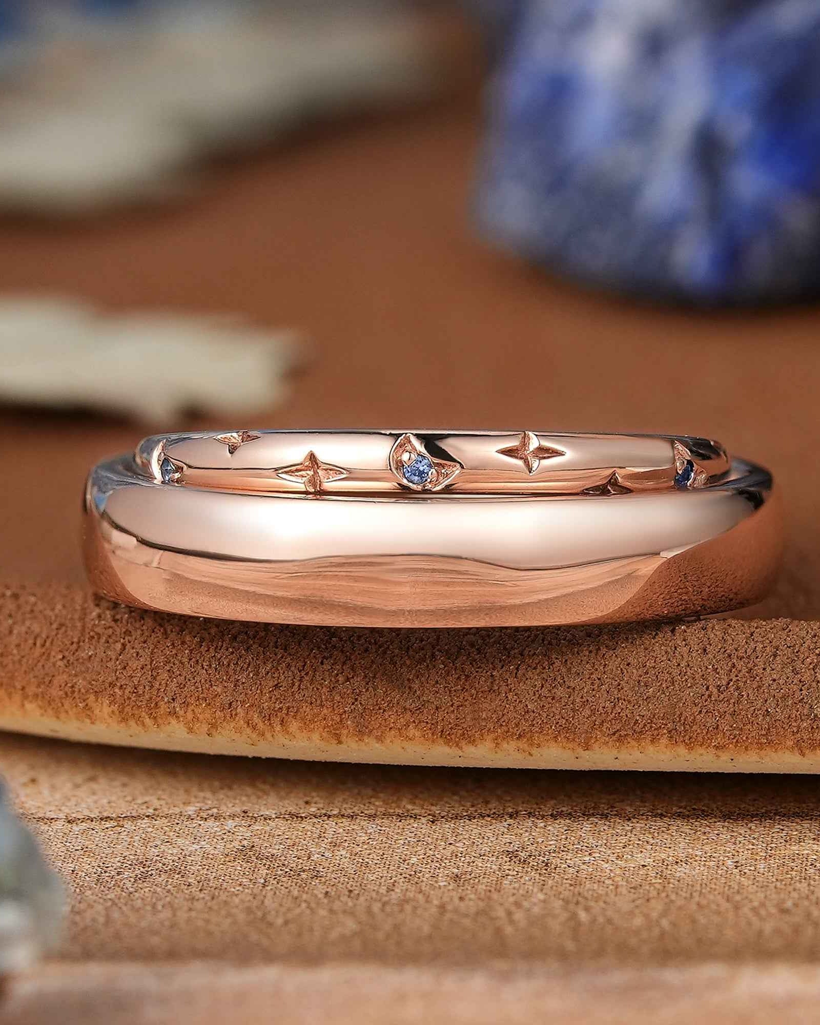 Moon Inspired | Moon Star Couple Rings Set For Men and Women