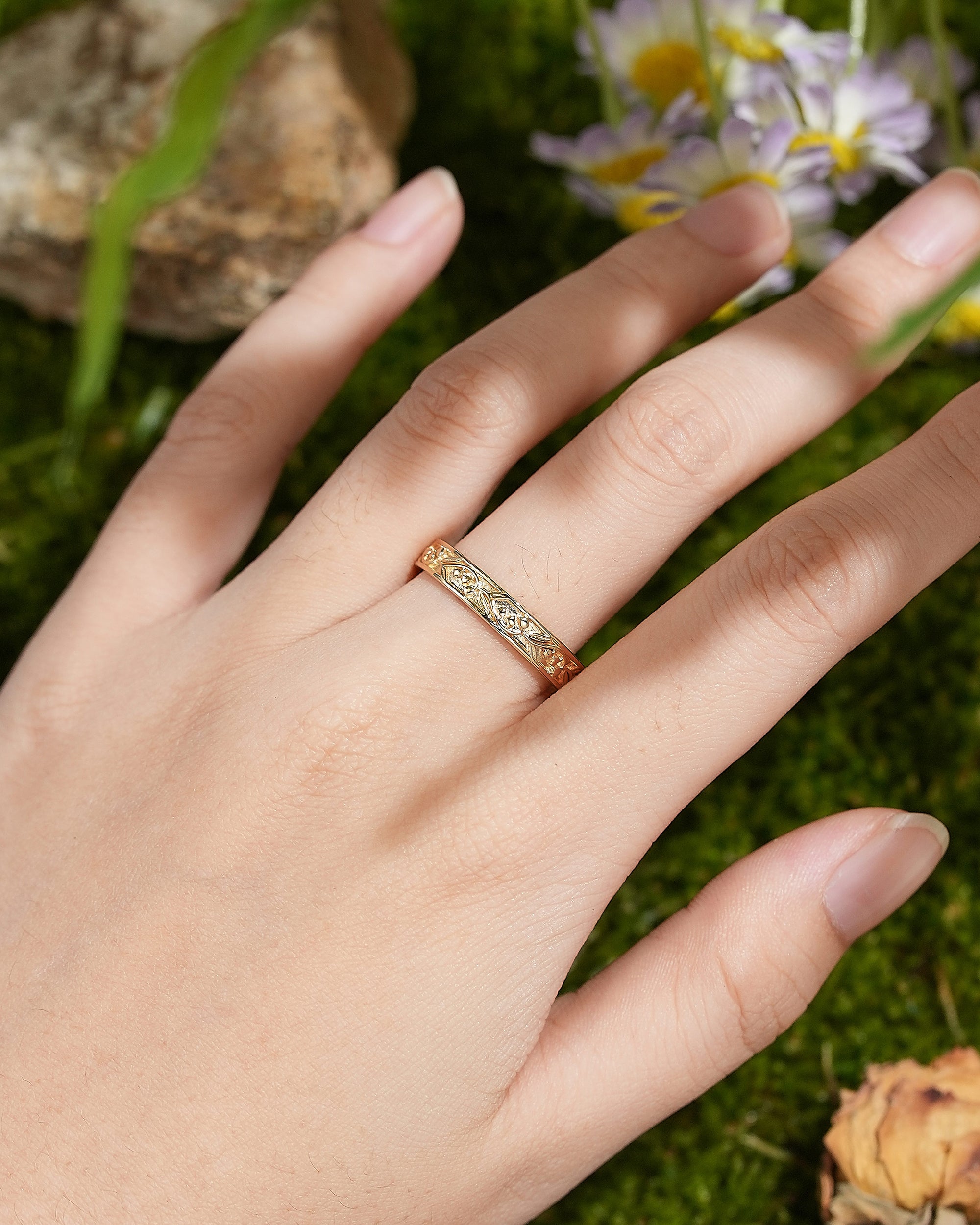 Flower Inspired | 2pcs Lily of the valley Couple Rings Set For Men and Women - LCCjewelry