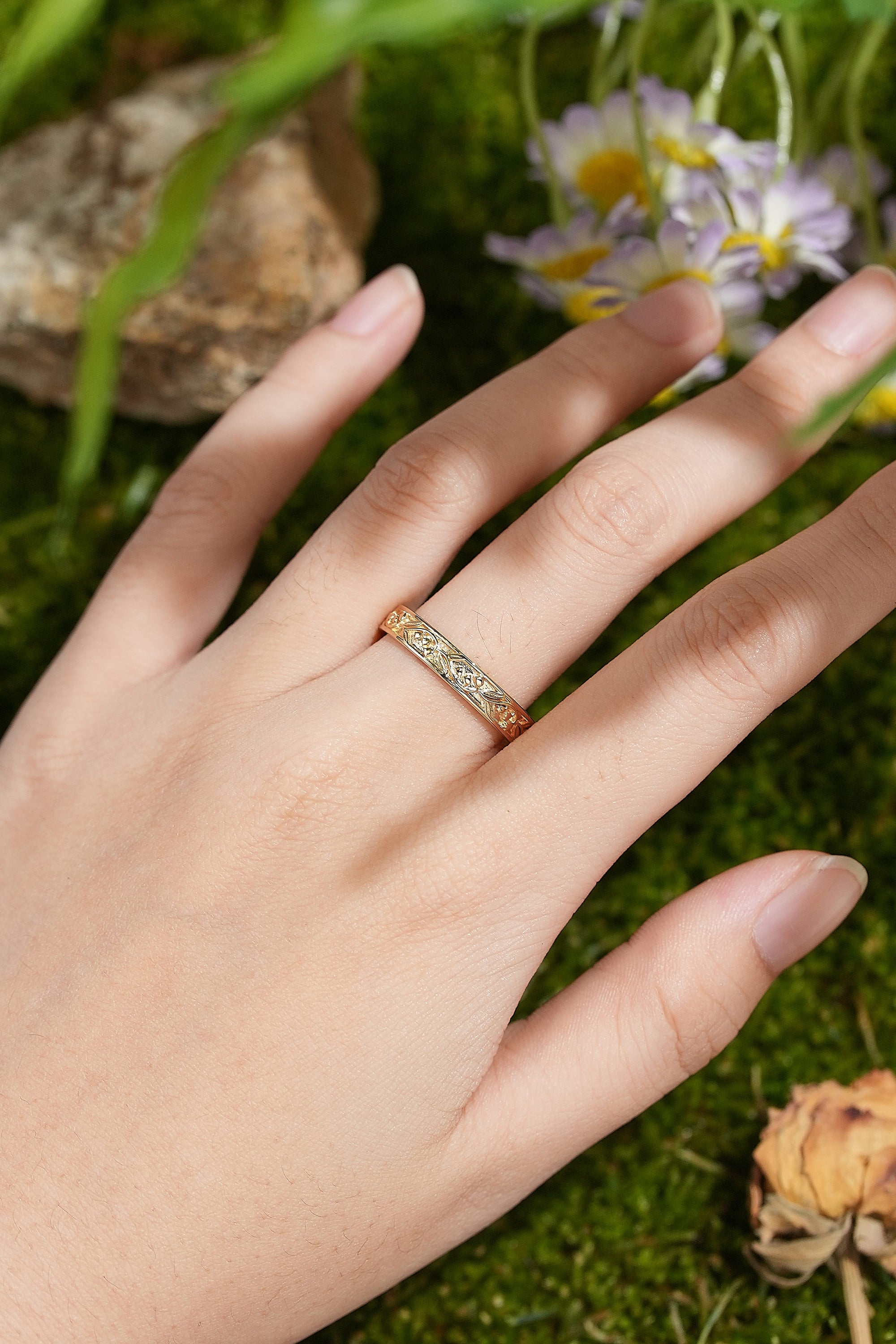 Flower Inspired | 2pcs Lily of the valley Couple Rings Set For Men and Women - LCCjewelry