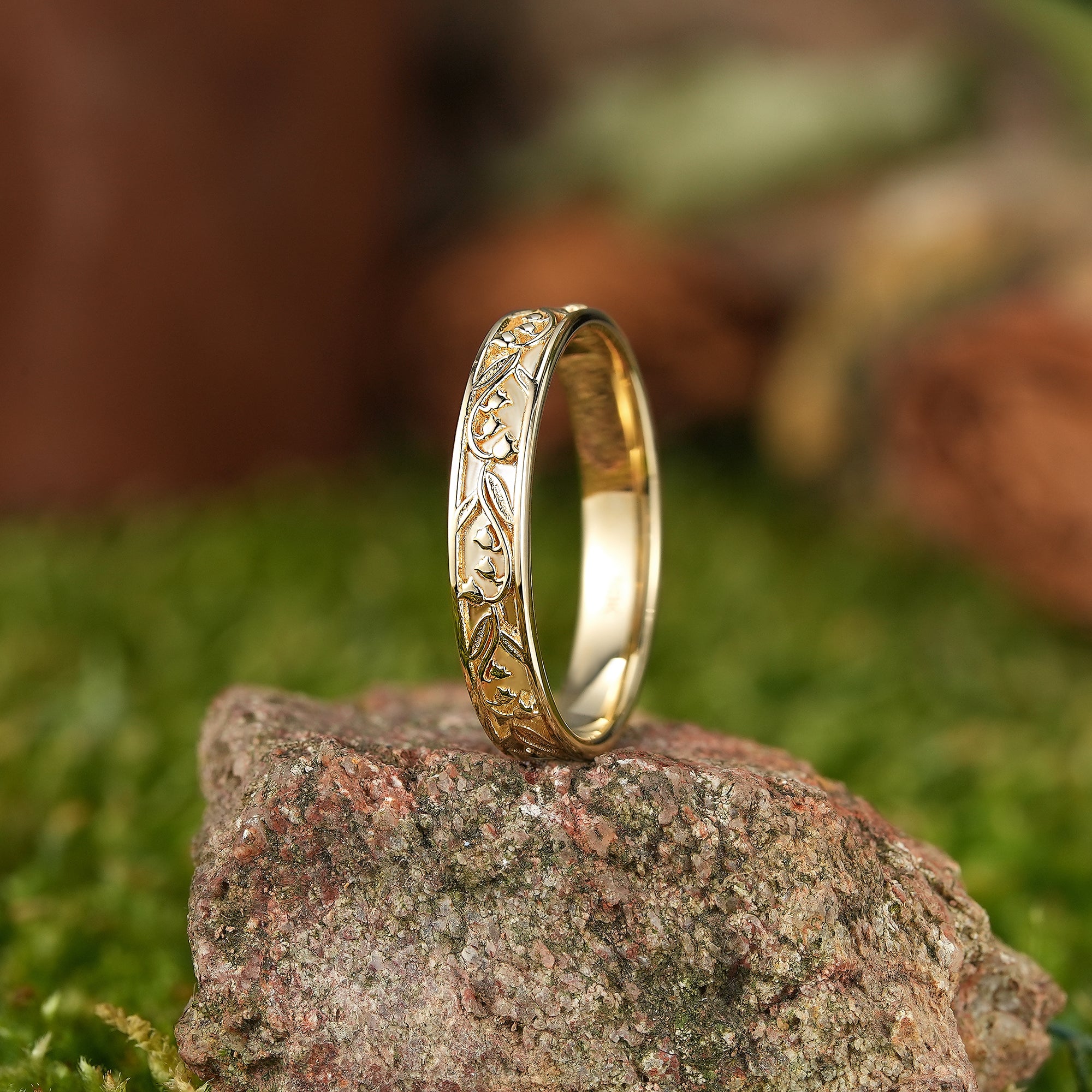 Flower Inspired | 2pcs Lily of the valley Couple Rings Set For Men and Women - LCCjewelry