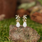 LCCjewelry | Lily of the valley Earrings Yellow Gold Women Jewelry  Anniversary Gift Her Custom Handmade Earrings - LCCjewelry