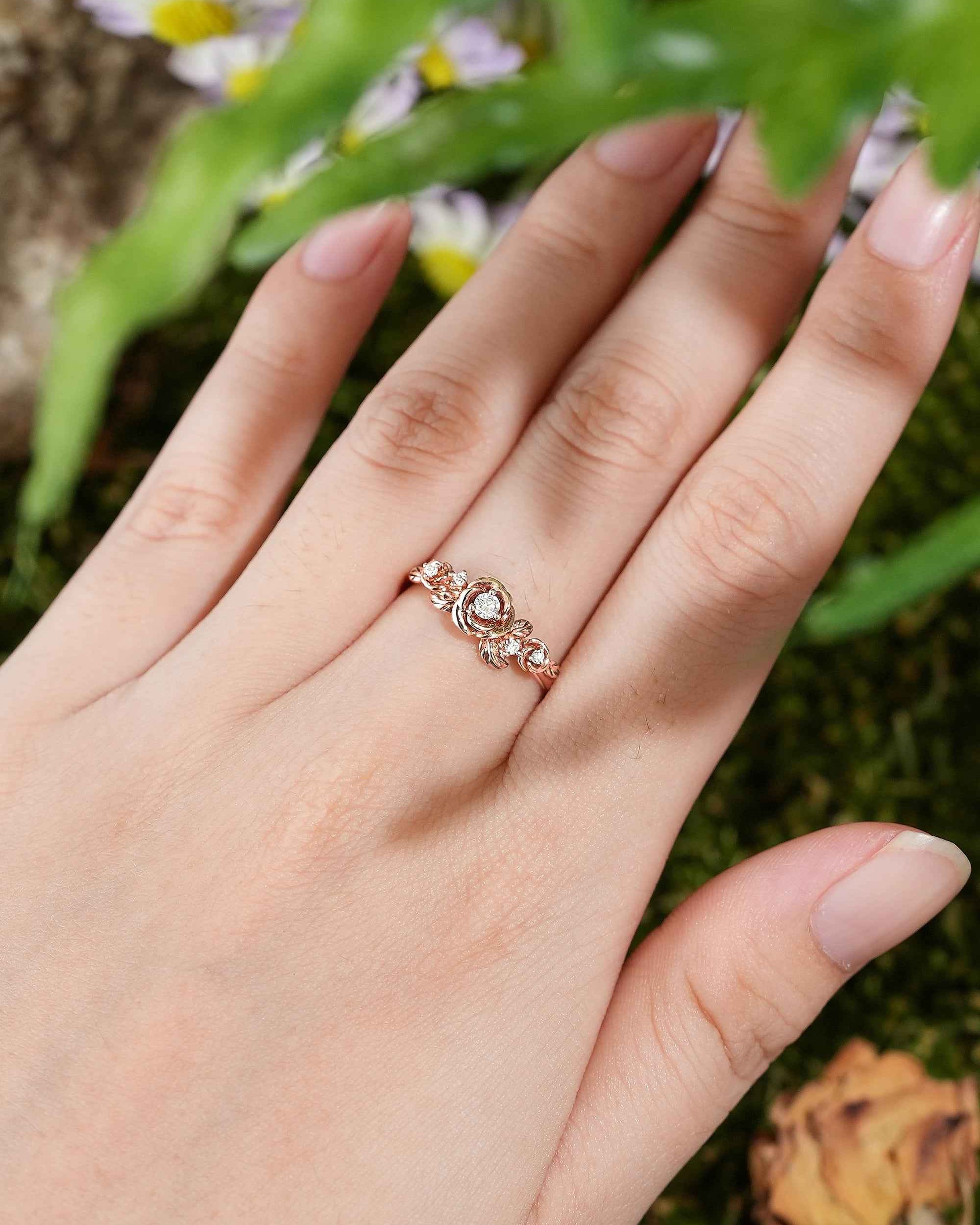 Floral Inspired | Handmake Rose Engagement Ring