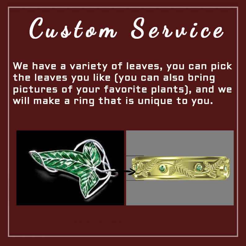 Leaf Inspired | Amethyst Grape Leaf Men's Wedding Band