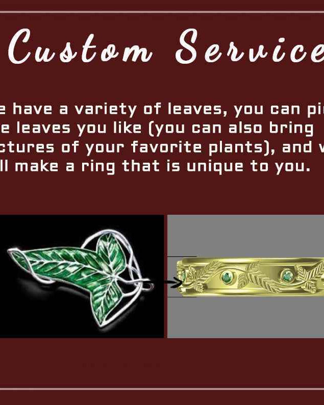 Leaf Inspired | Handmake Ginkgo Leaf Mens Wedding Band