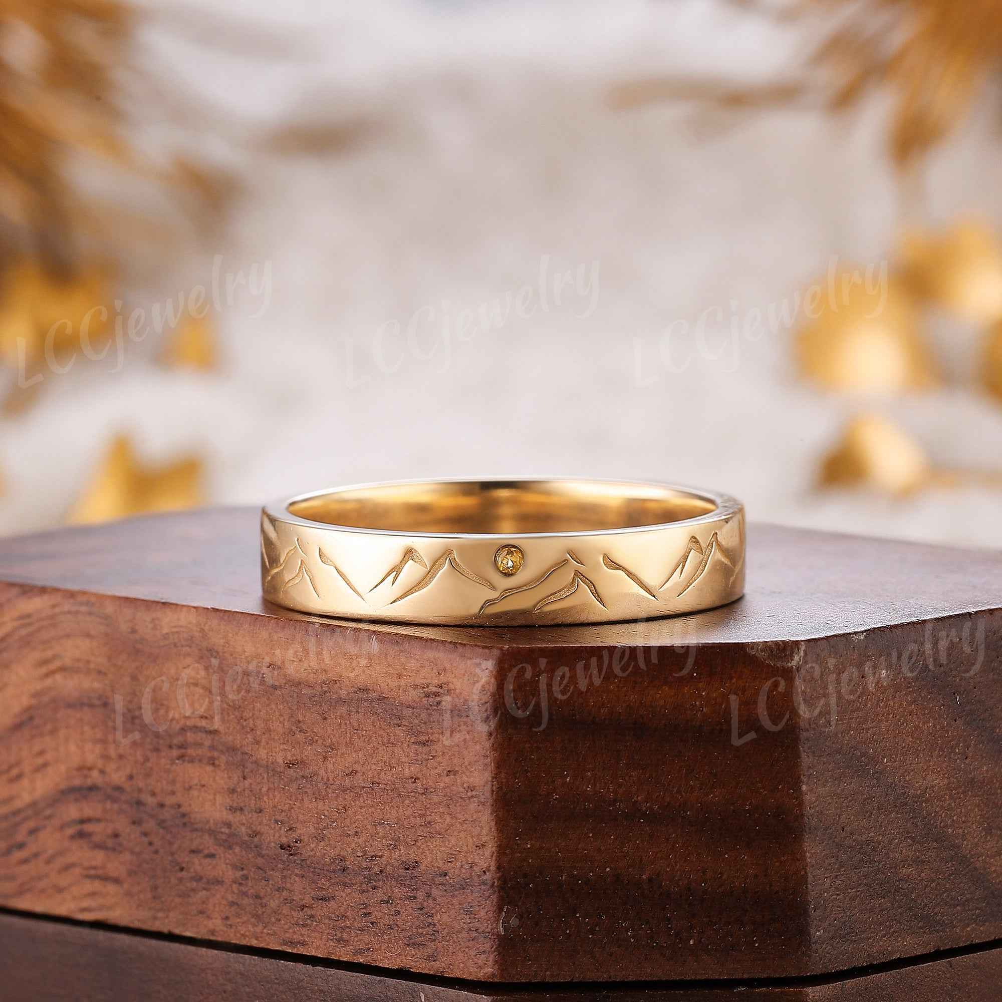 Sea Inspired | Wave Pattern Design Wedding Band Ocean