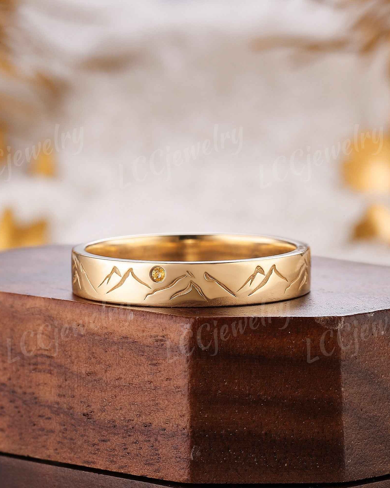 Sea Inspired | Wave Pattern Design Wedding Band Ocean