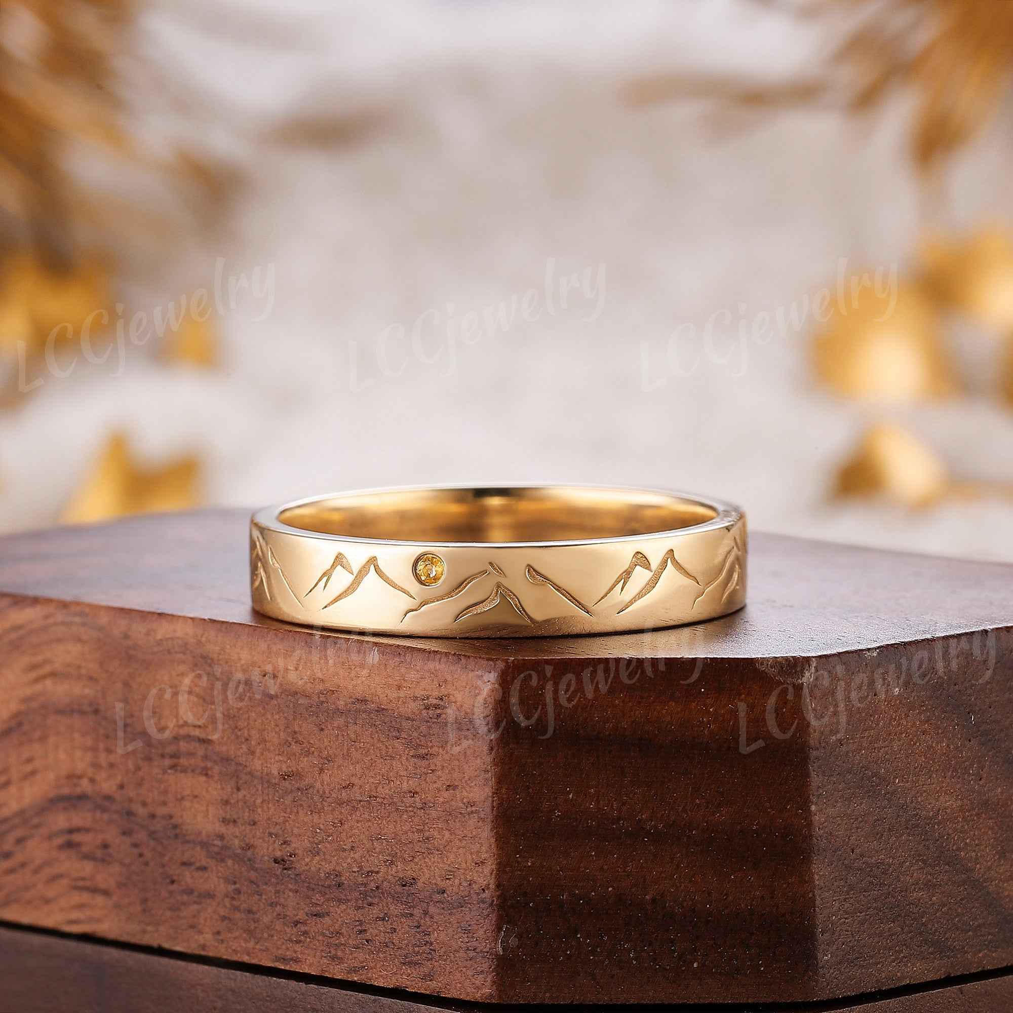 Sea Inspired | Wave Pattern Design Wedding Band Ocean