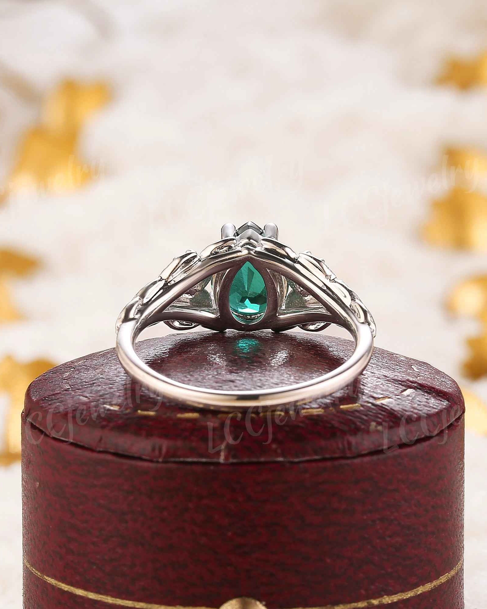 Leaf Inspired | Papalacha Laurel Flower Engagement Ring