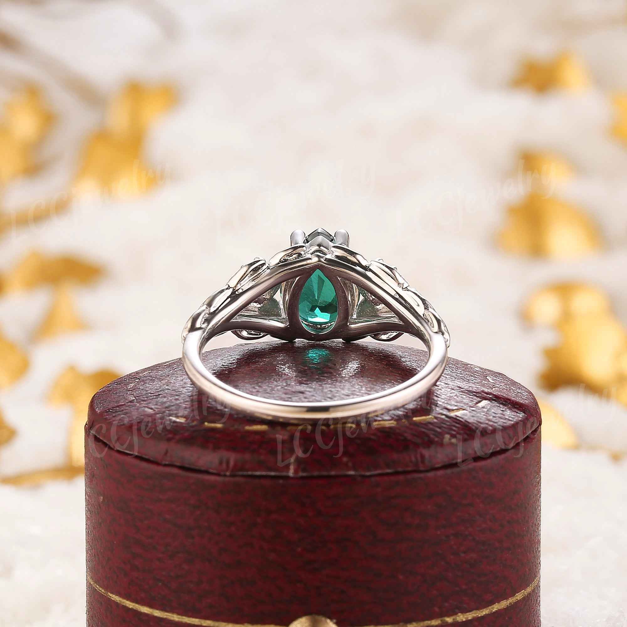 Leaf Inspired | Papalacha Laurel Flower Engagement Ring