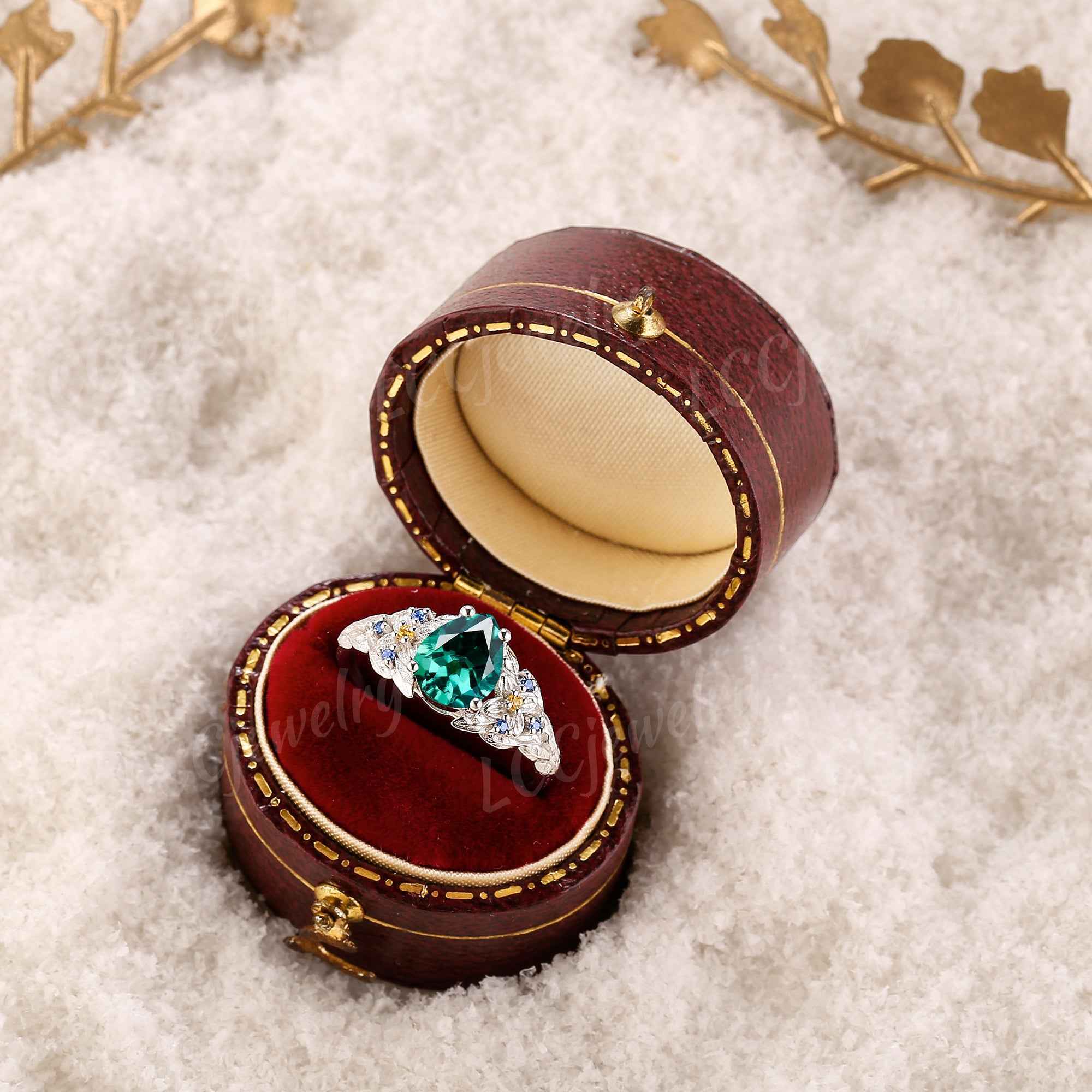 Leaf Inspired | Papalacha Laurel Flower Engagement Ring