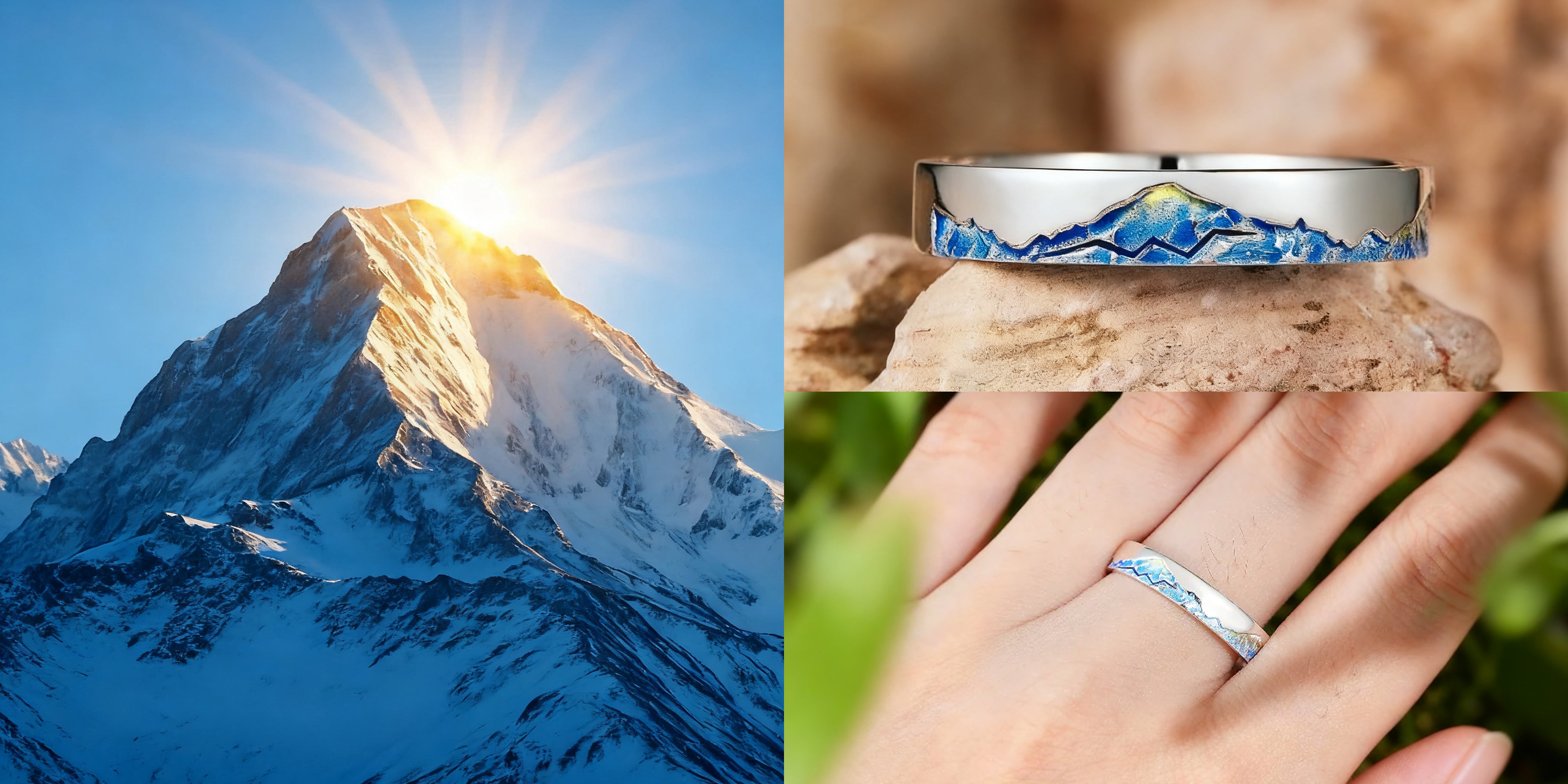 Enamel Wedding Rings