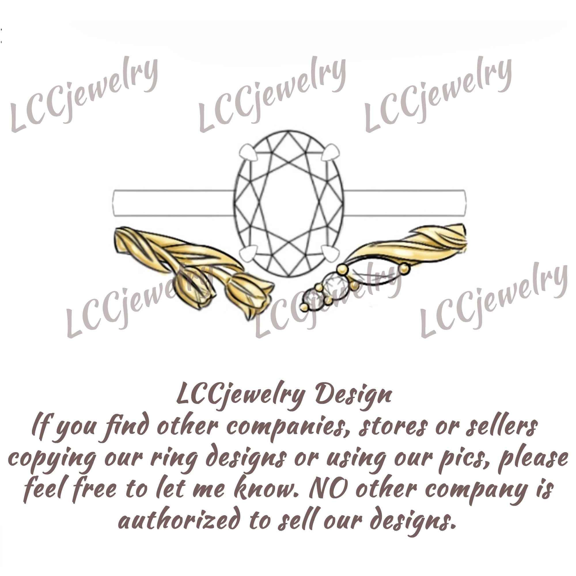 Floral Inspired | Tulip Design Curved Stacking Wedding Band