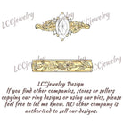 Floral Inspired | 2pcs Chrysanthemum Moissanite Couple Rings