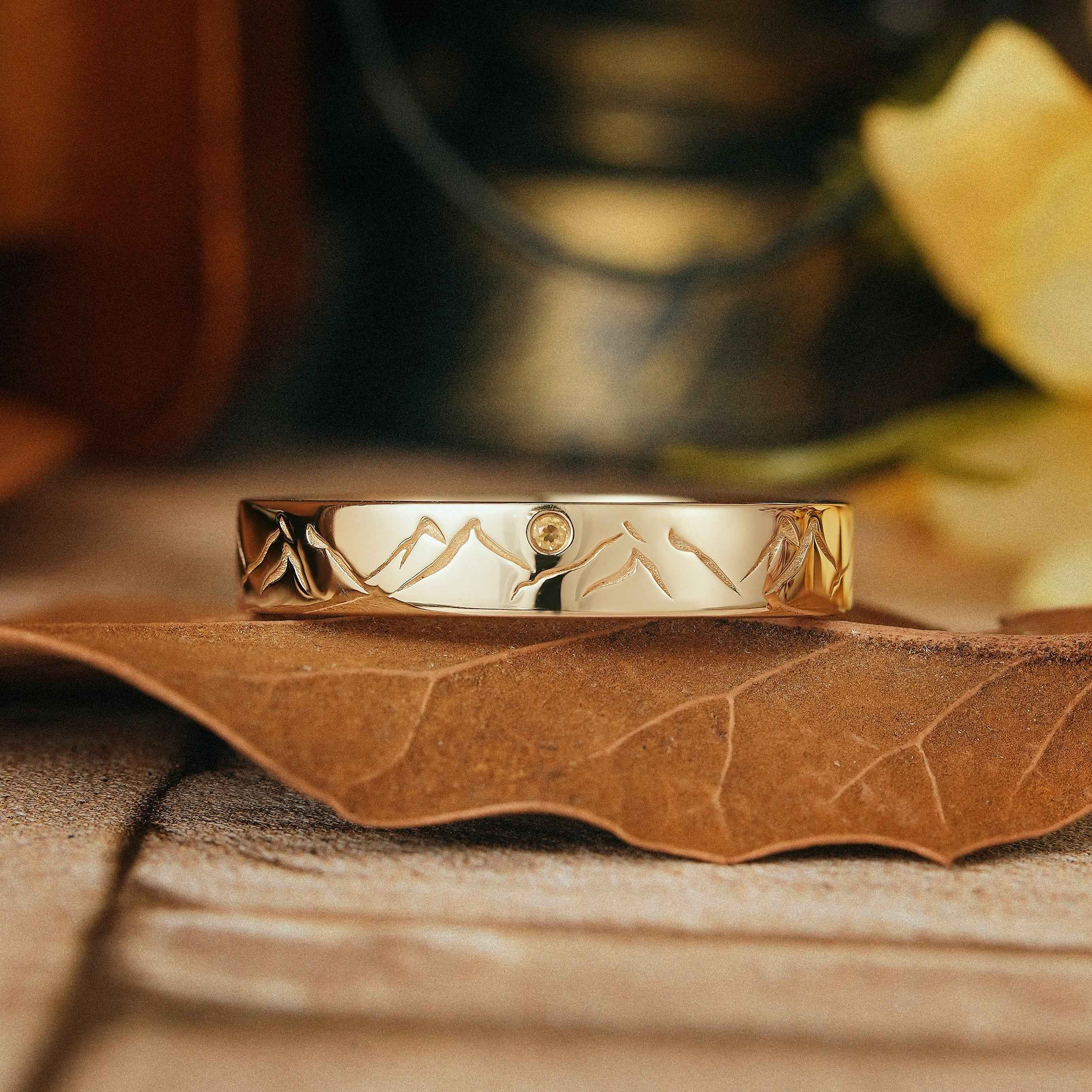 Sea Inspired | Wave Pattern Design Wedding Band Ocean