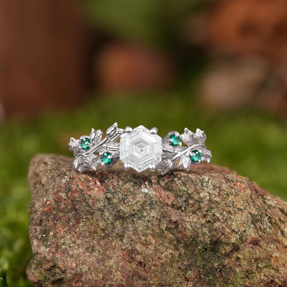 Floral Inspired | Lily Of The Valley Design Moissanite Engagement Ring