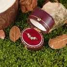 Leaf Inspired | Unique Maple Leaf Design Curved Wedding Band